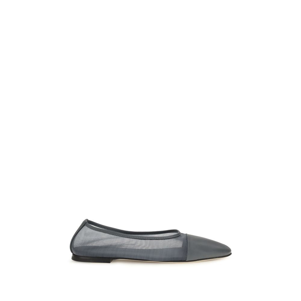 Dear Frances Graue Ballerinas aus Kalbsleder Bos Taurus