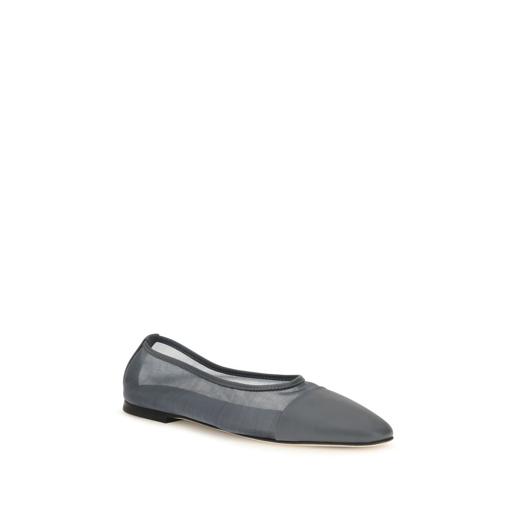 Dear Frances Graue Ballerinas aus Kalbsleder Bos Taurus