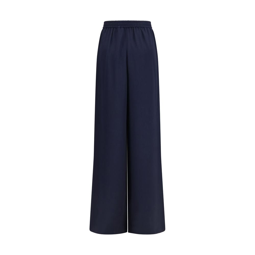 Max Mara Blaue Seidenhose für die Freizeit