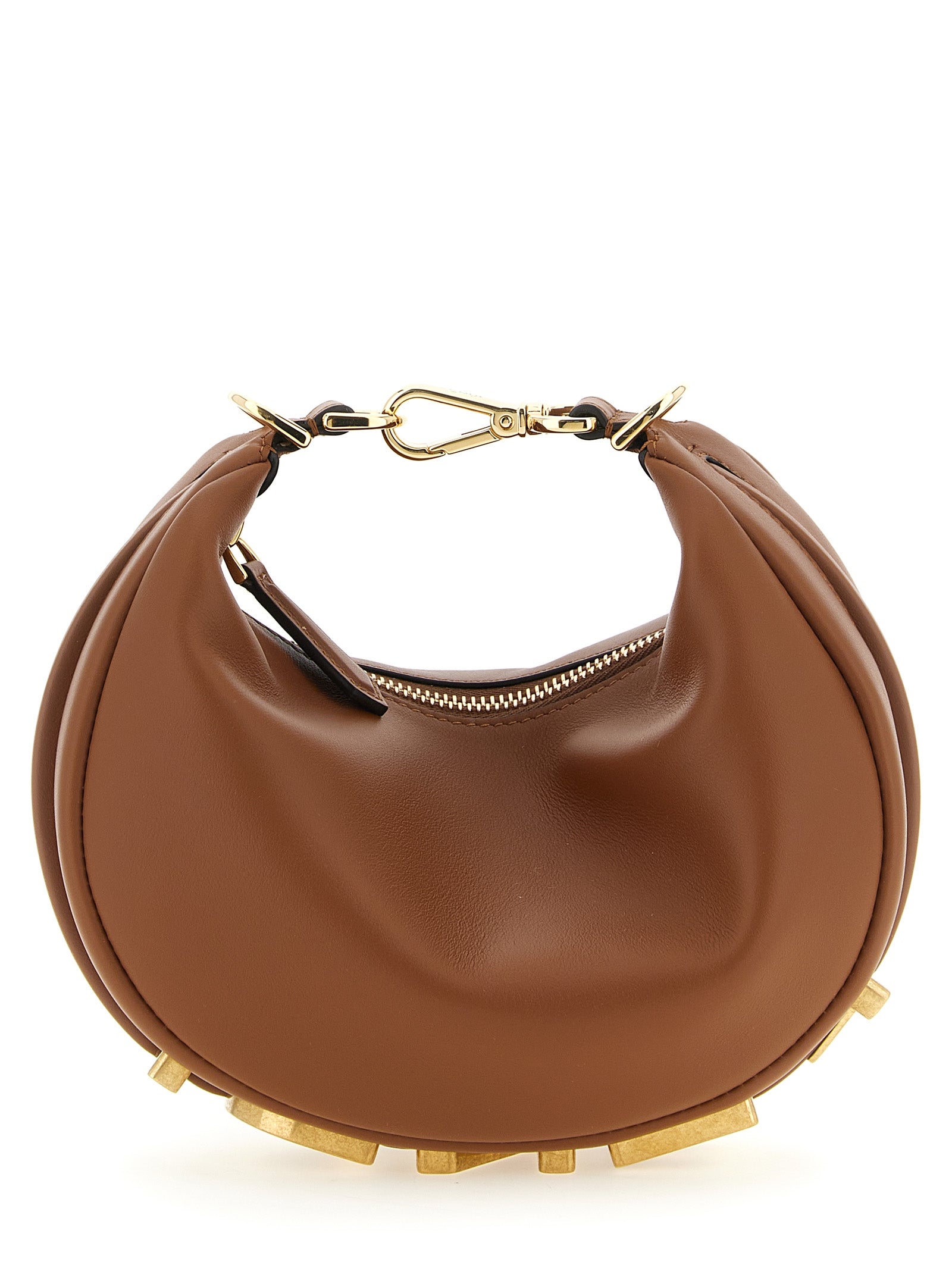 Fendi Braune Kalbsleder-Handtasche