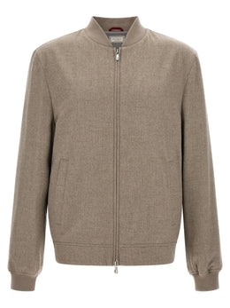 Brunello Cucinelli Grauer Kaschmir-Bomber
