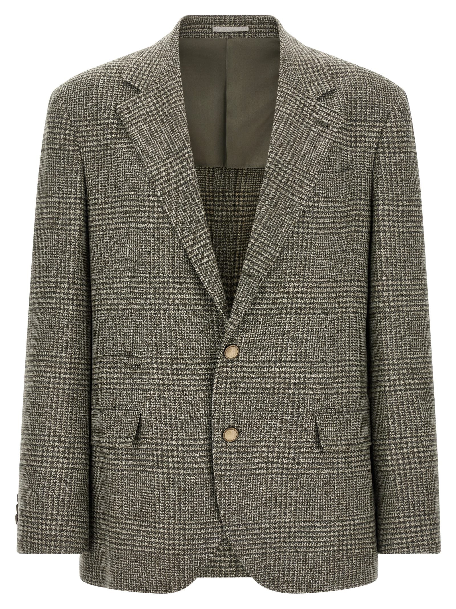 Brunello Cucinelli Zweifarbiger Wollblazer