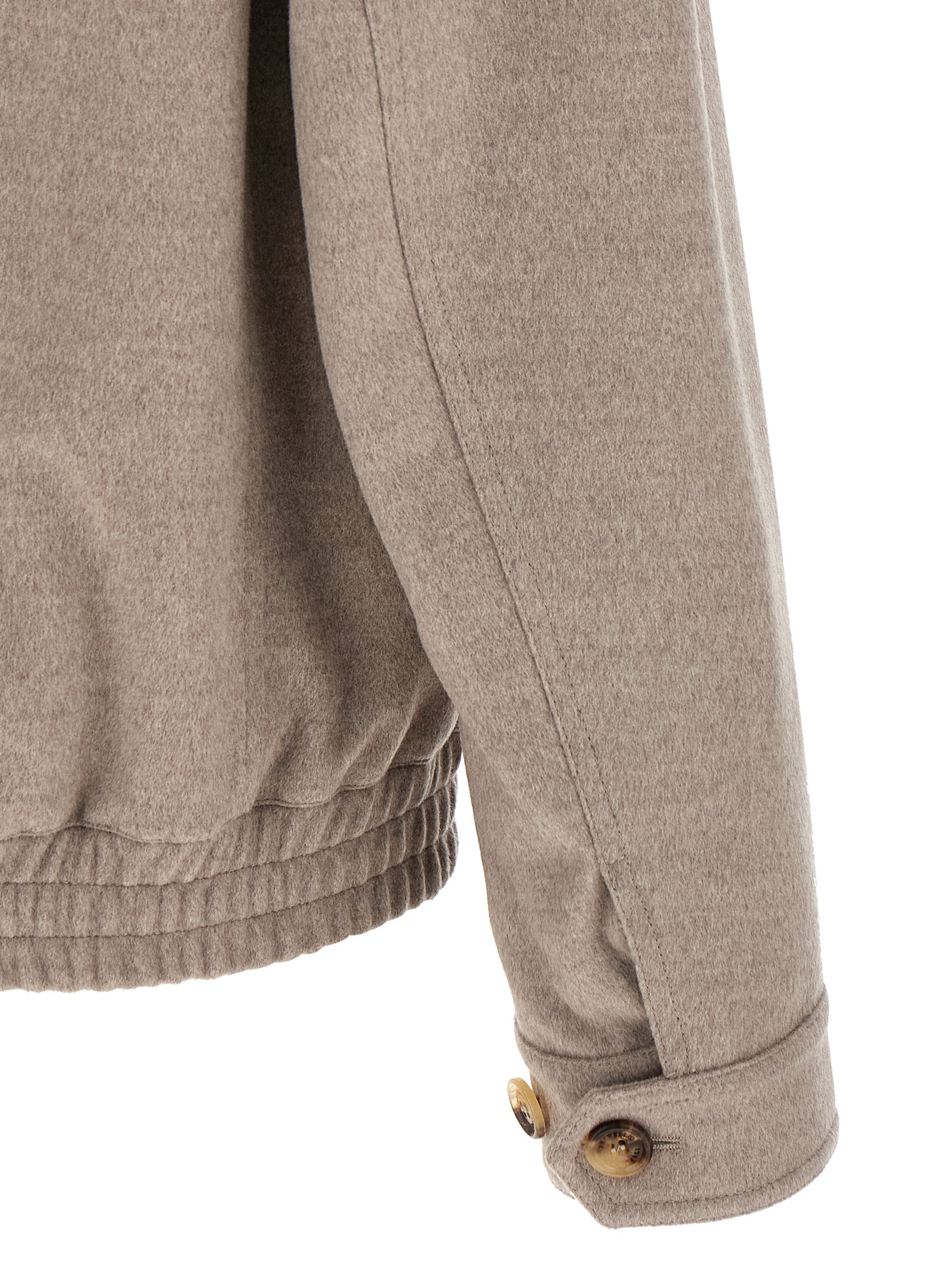 Brunello Cucinelli Beige Virgin Wool Bomber