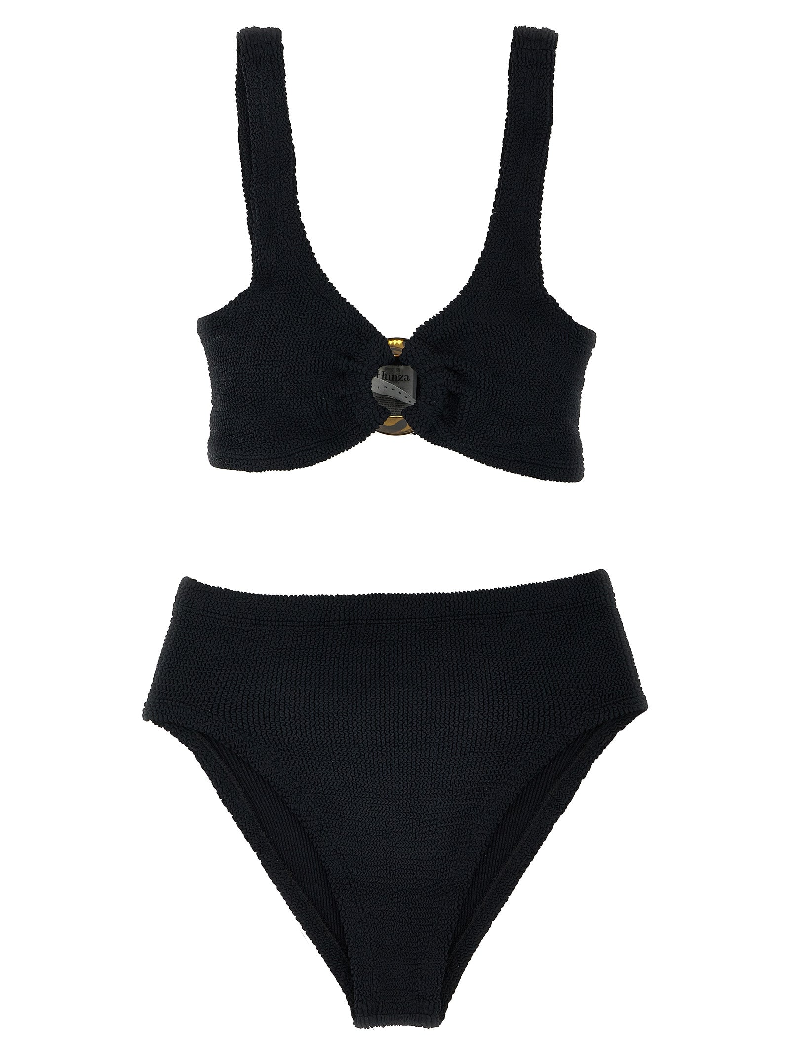 Hunza G Schwarzer Nylon-Bikini