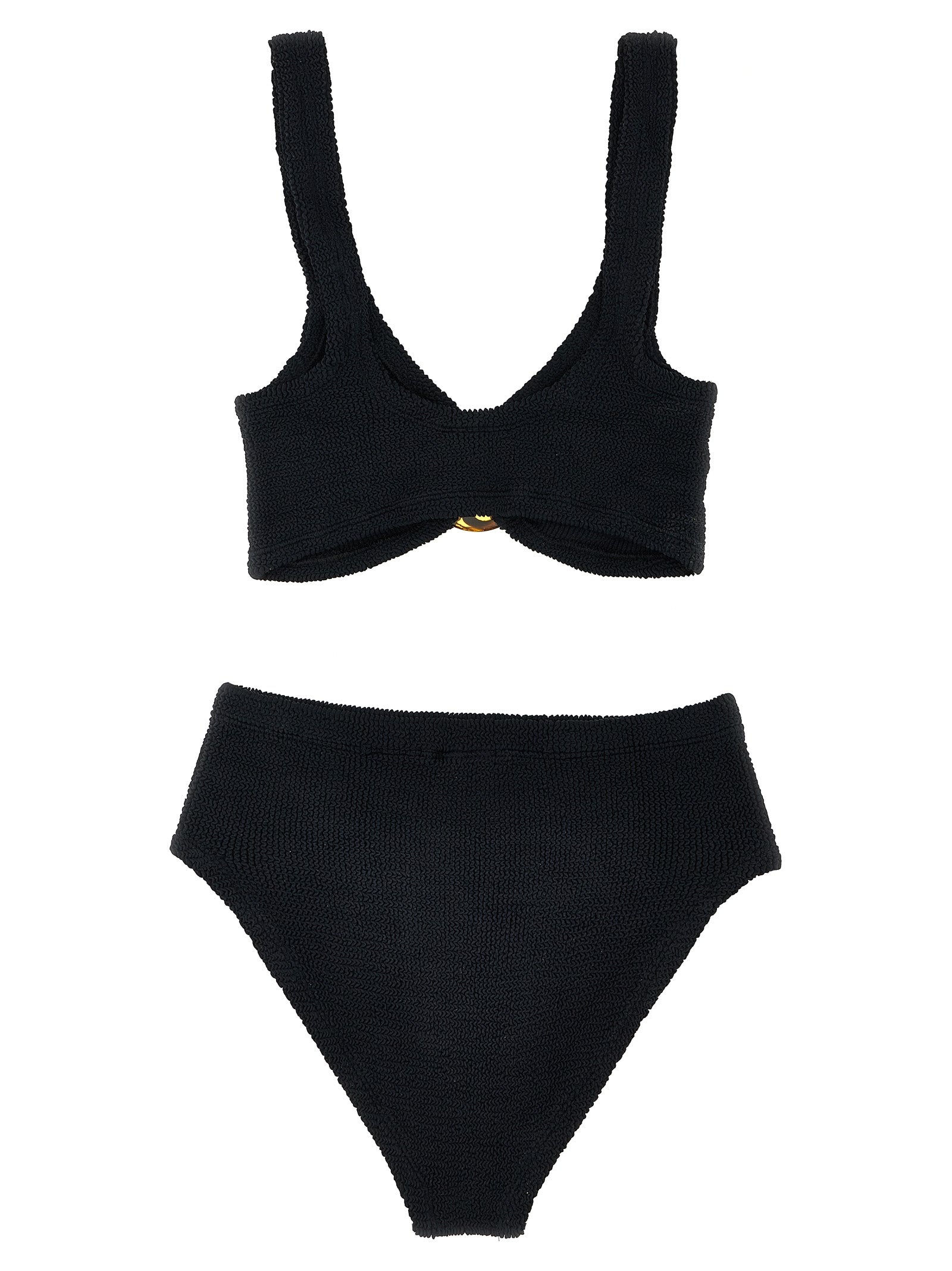 Hunza G Schwarzer Nylon-Bikini