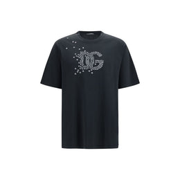 Dolce & Gabbana Schwarzes Baumwoll-T-Shirt
