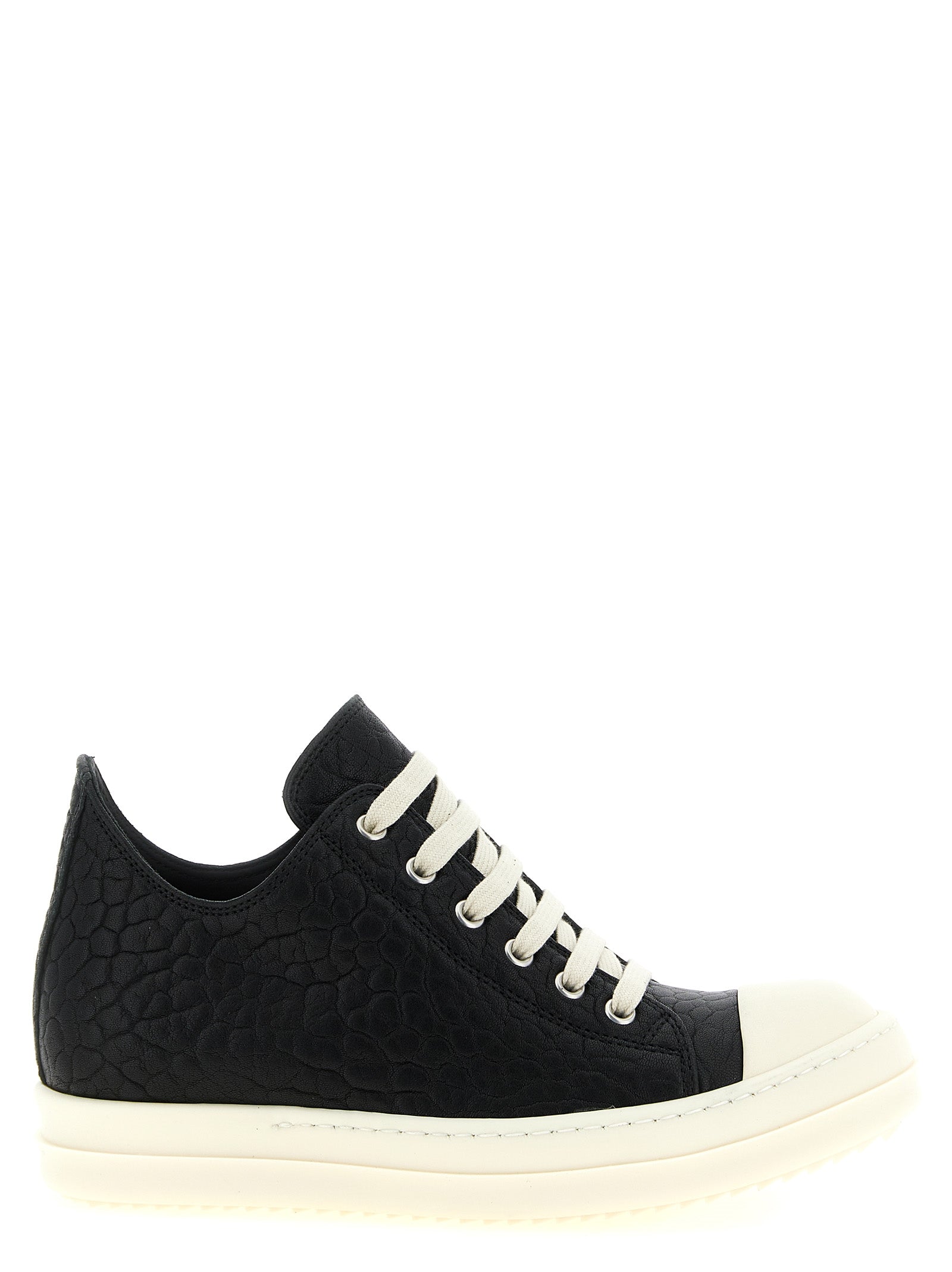 Rick Owens Bicolor Lammleder Low-Top-Sneakers