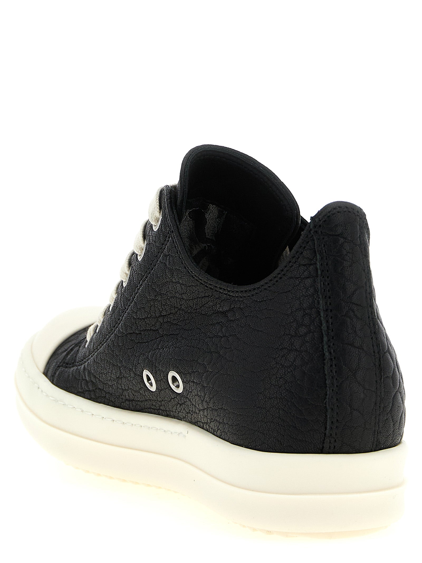 Rick Owens Bicolor Lammleder Low-Top-Sneakers