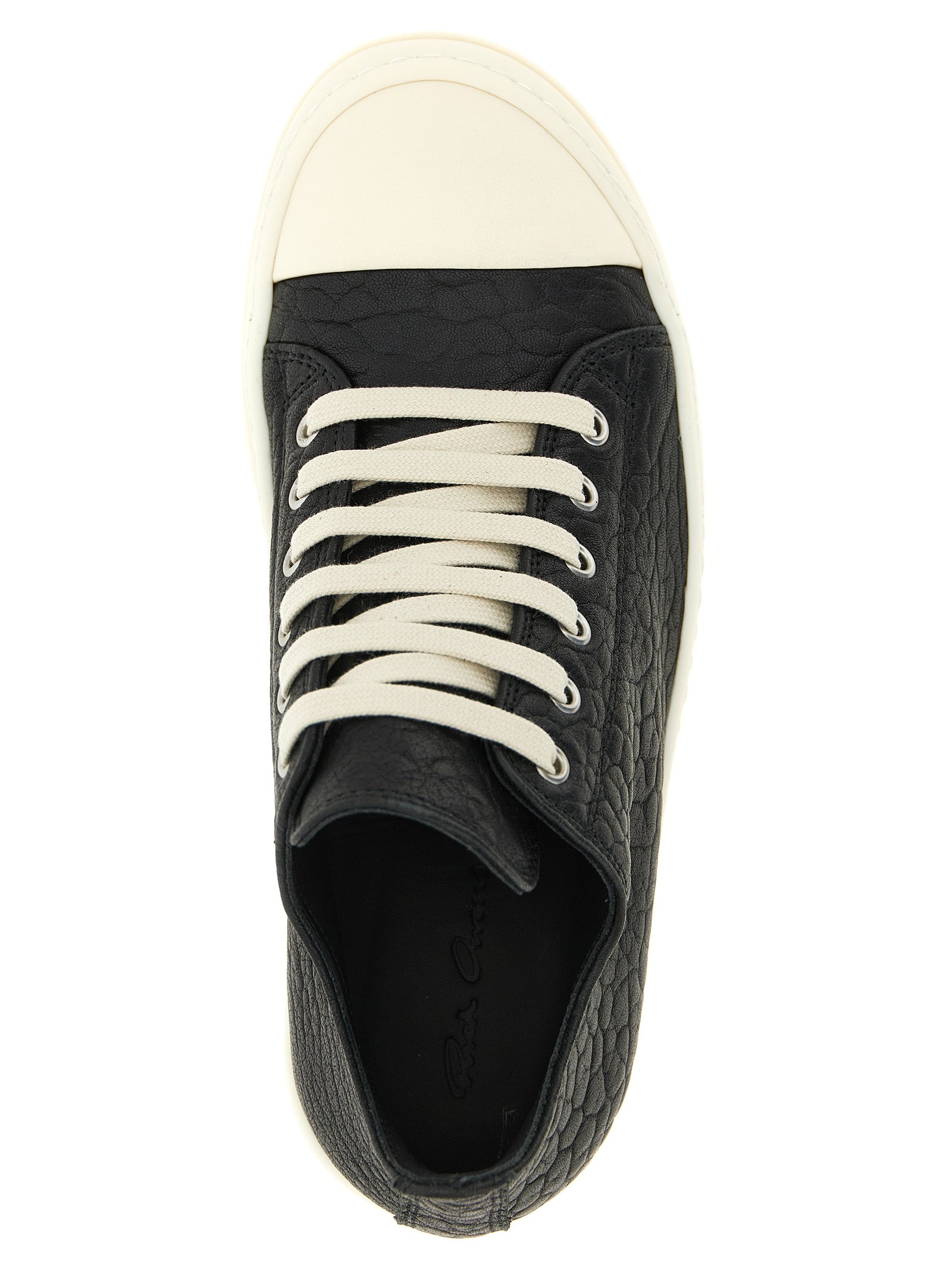 Rick Owens Bicolor Lammleder Low-Top-Sneakers