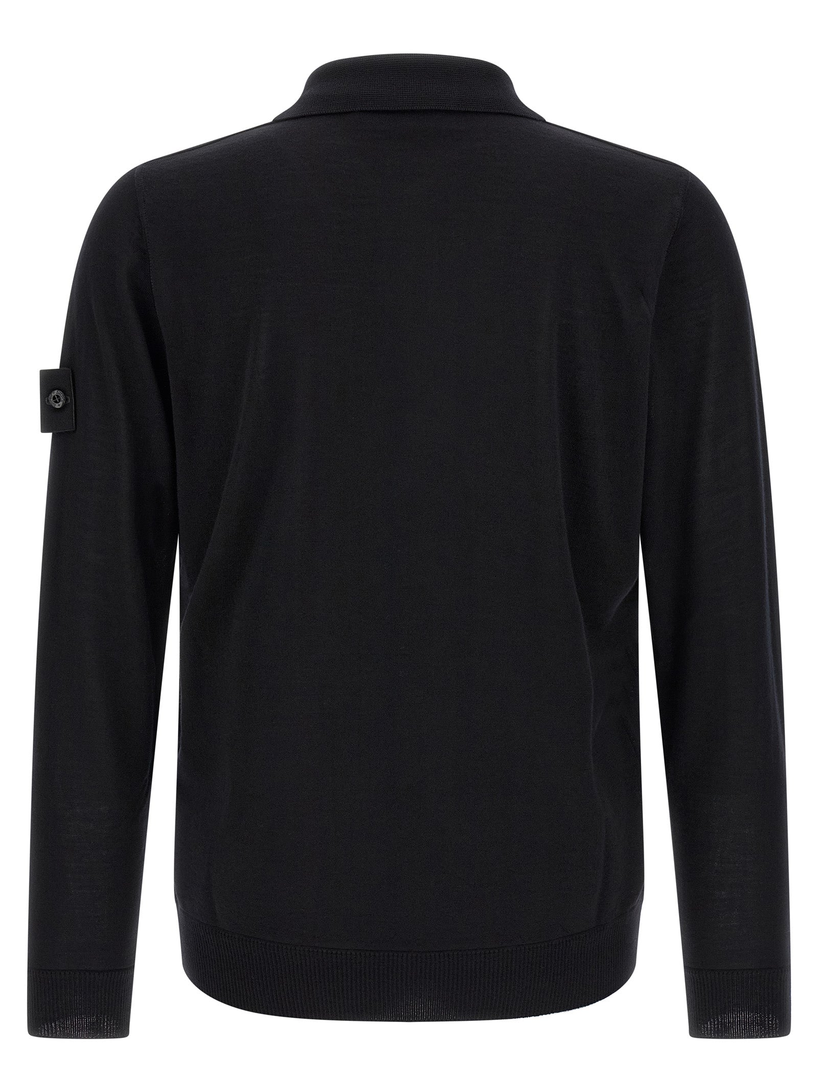 Stone Island Schwarzer Cardigan aus Schurwolle
