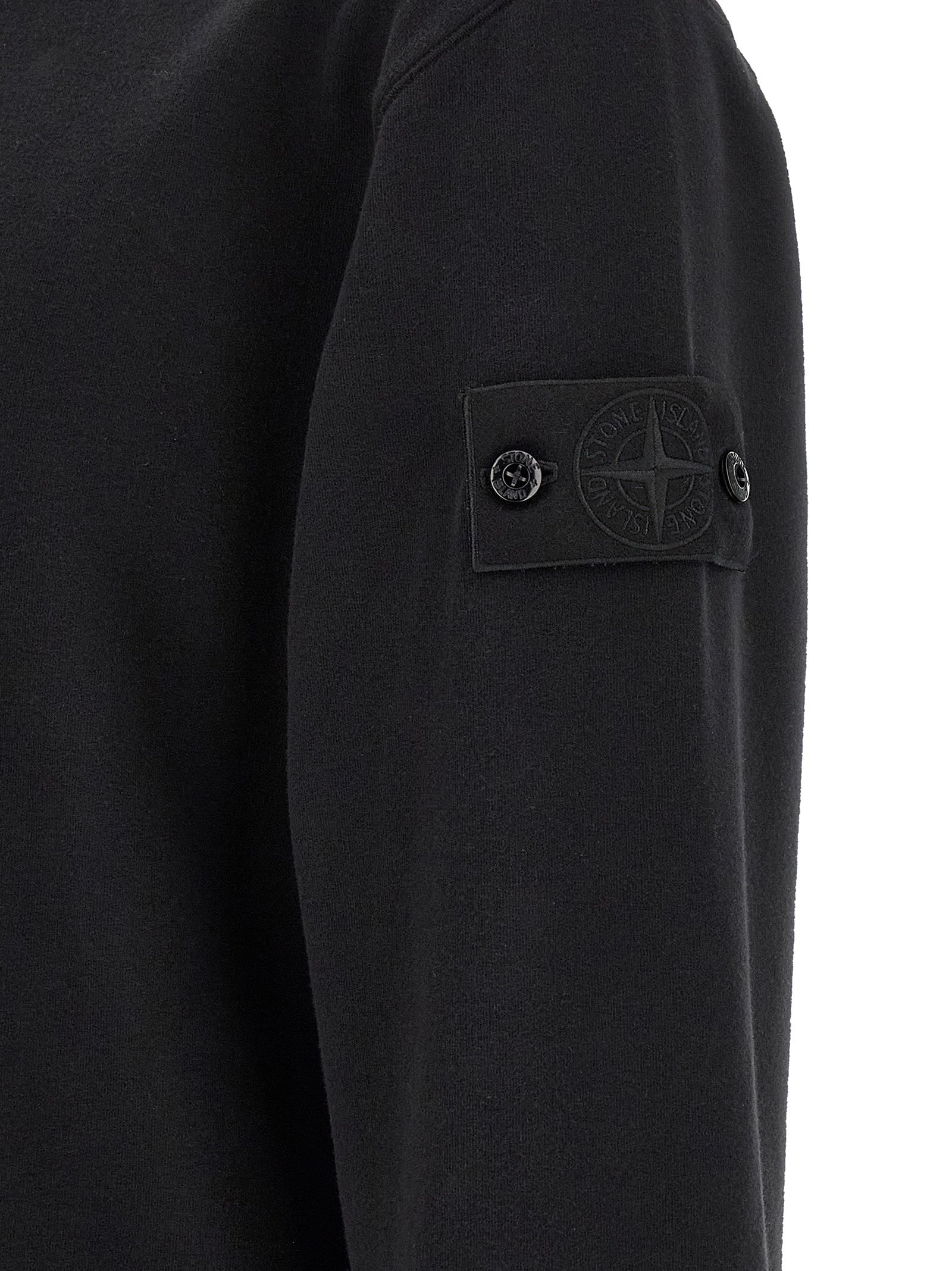 Stone Island Schwarzer Baumwoll-Sweatshirt