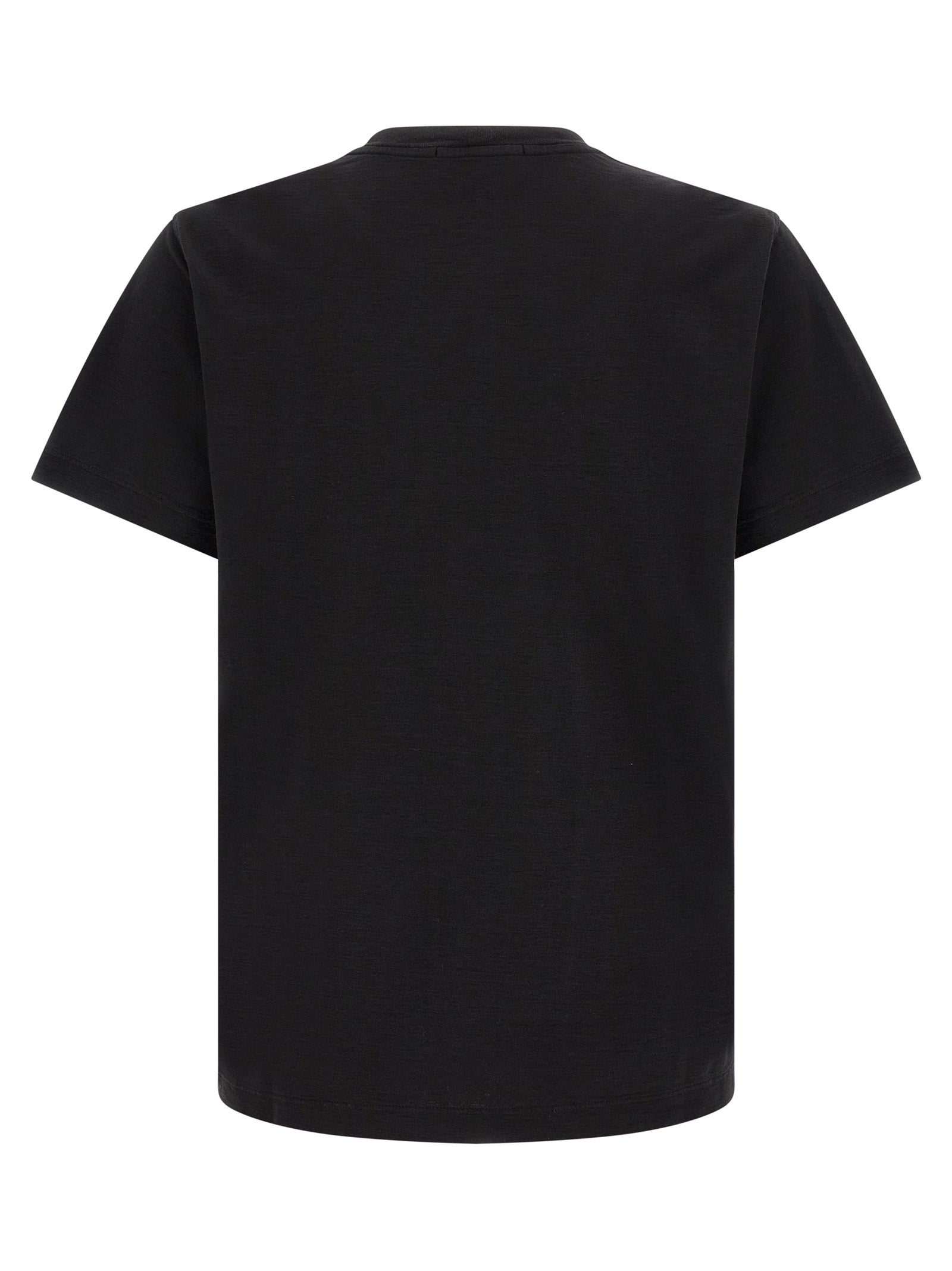 Stone Island Schwarzes Baumwoll-T-Shirt