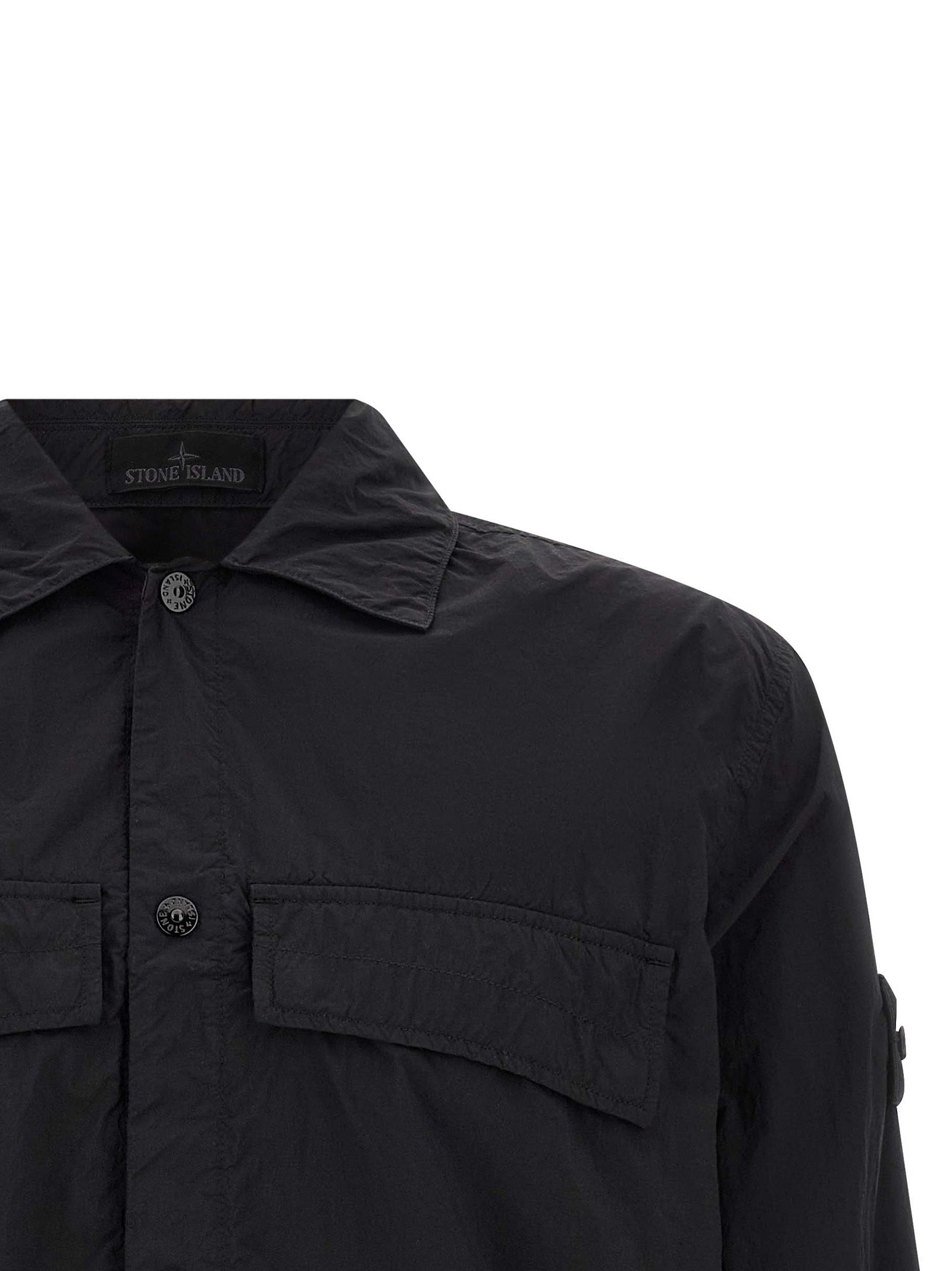 Stone Island Schwarze Polyamid-Bluse
