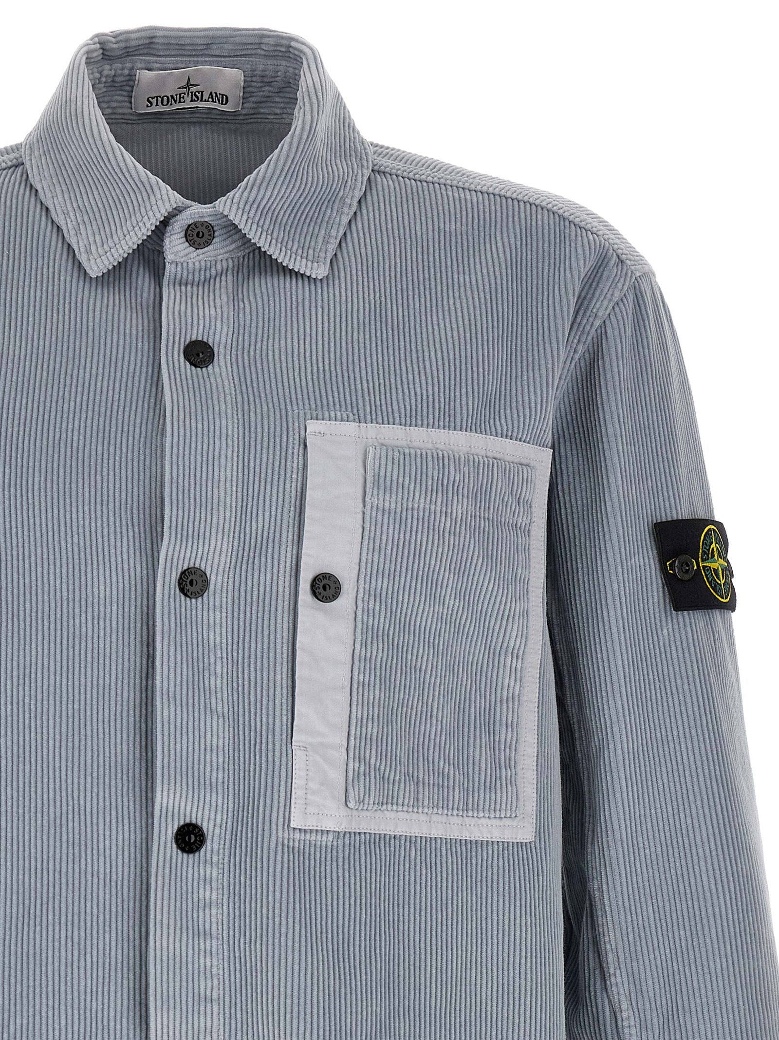 Stone Island Graue Baumwollbluse