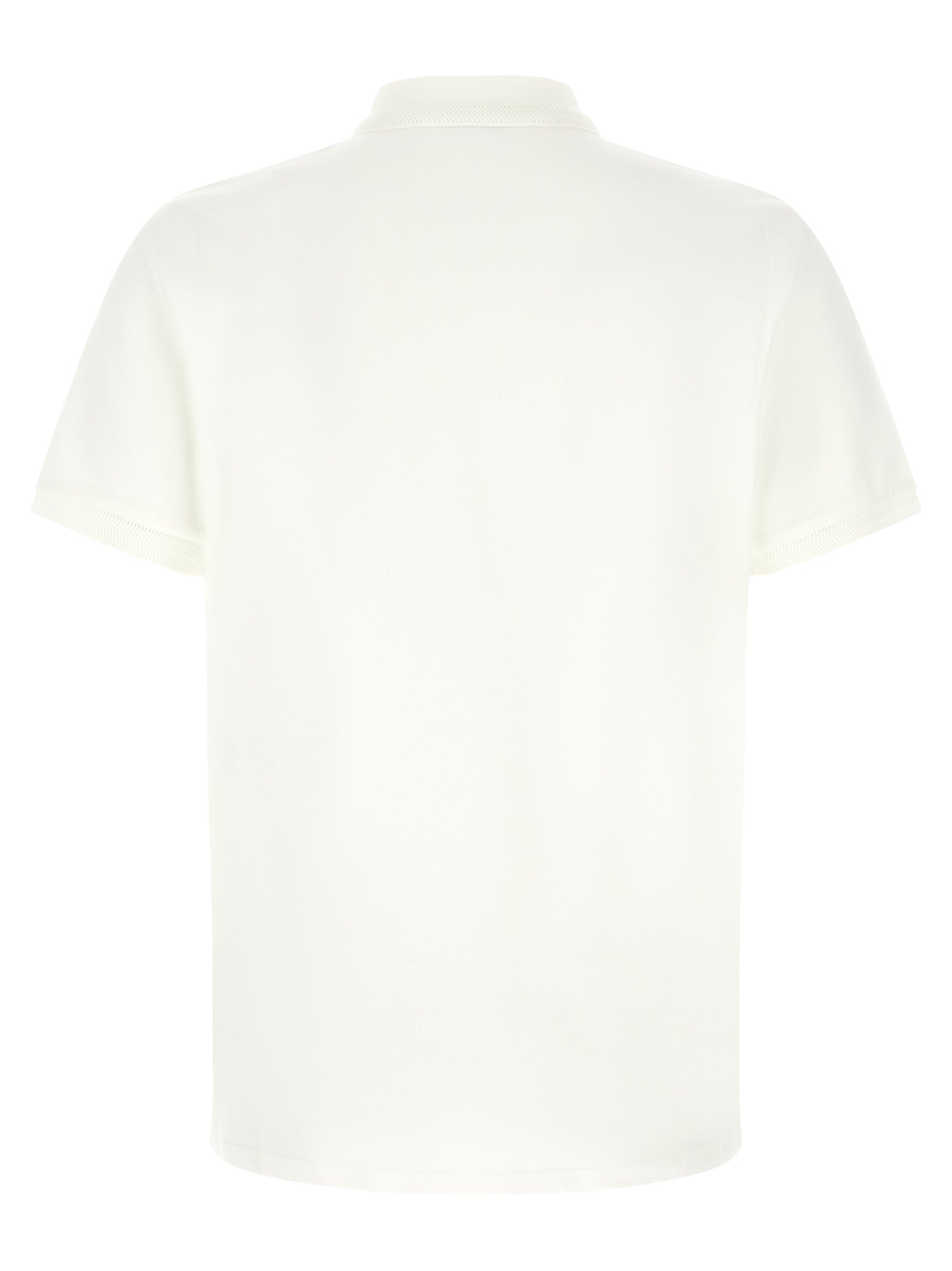 Moncler Weißes Poloshirt aus Baumwolle