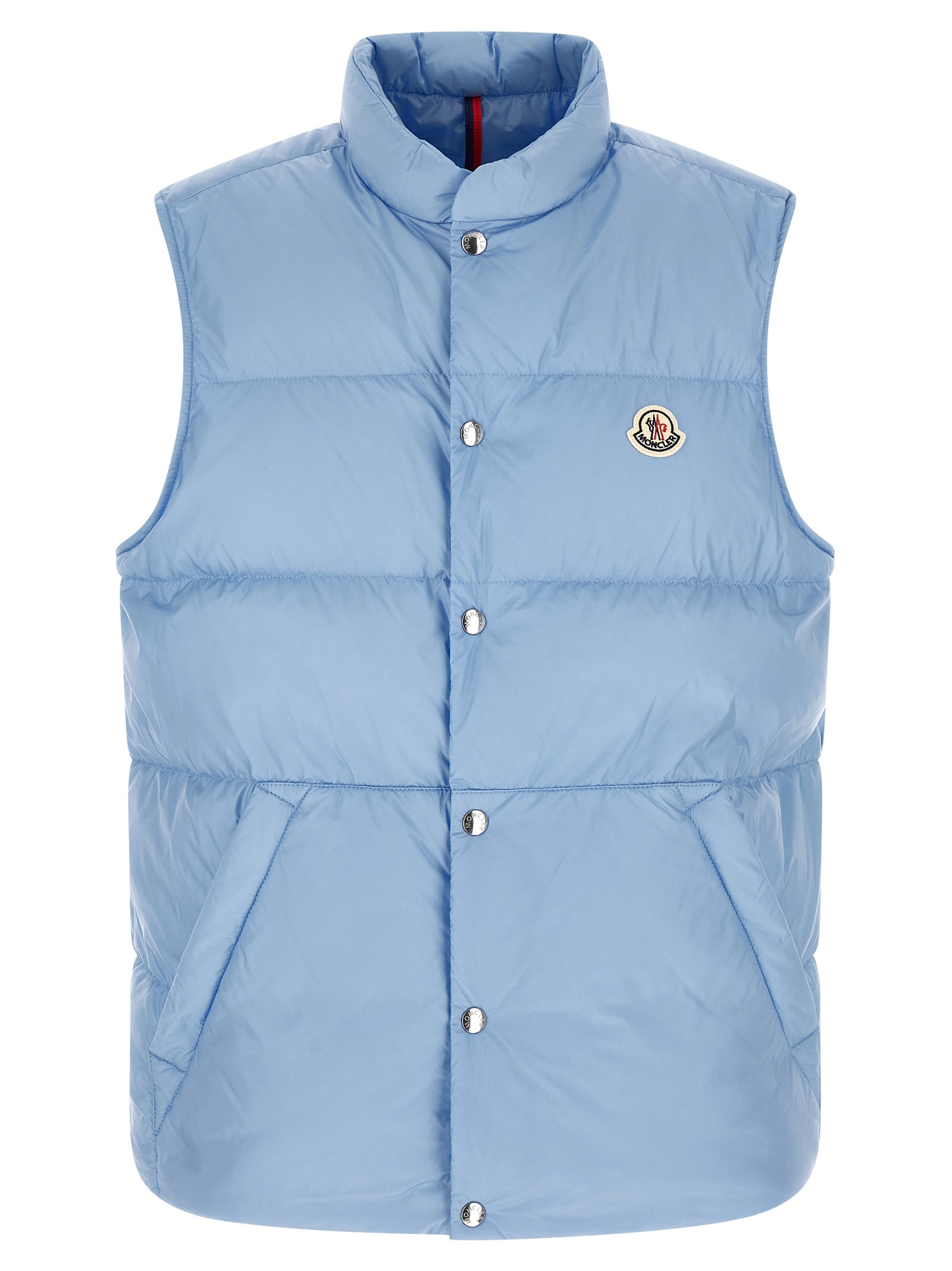 Moncler Blaue Ärmellose Jacke aus Polyamid