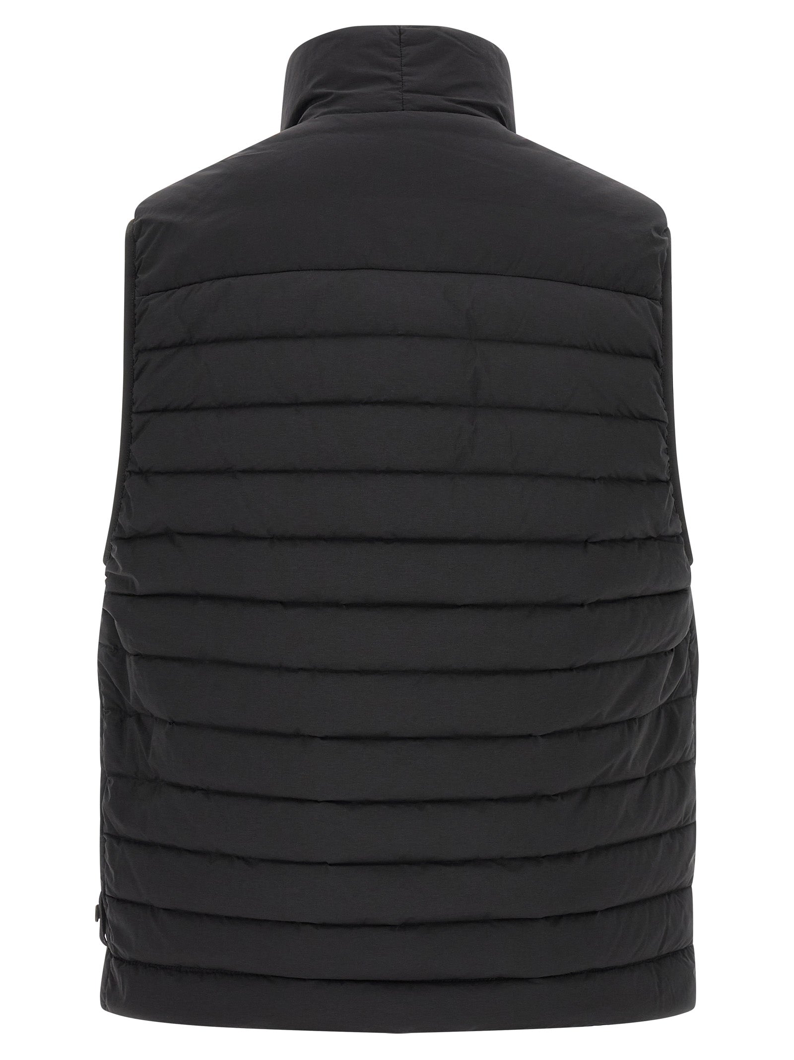 Stone Island Schwarze ärmellose Jacke aus Polyamid