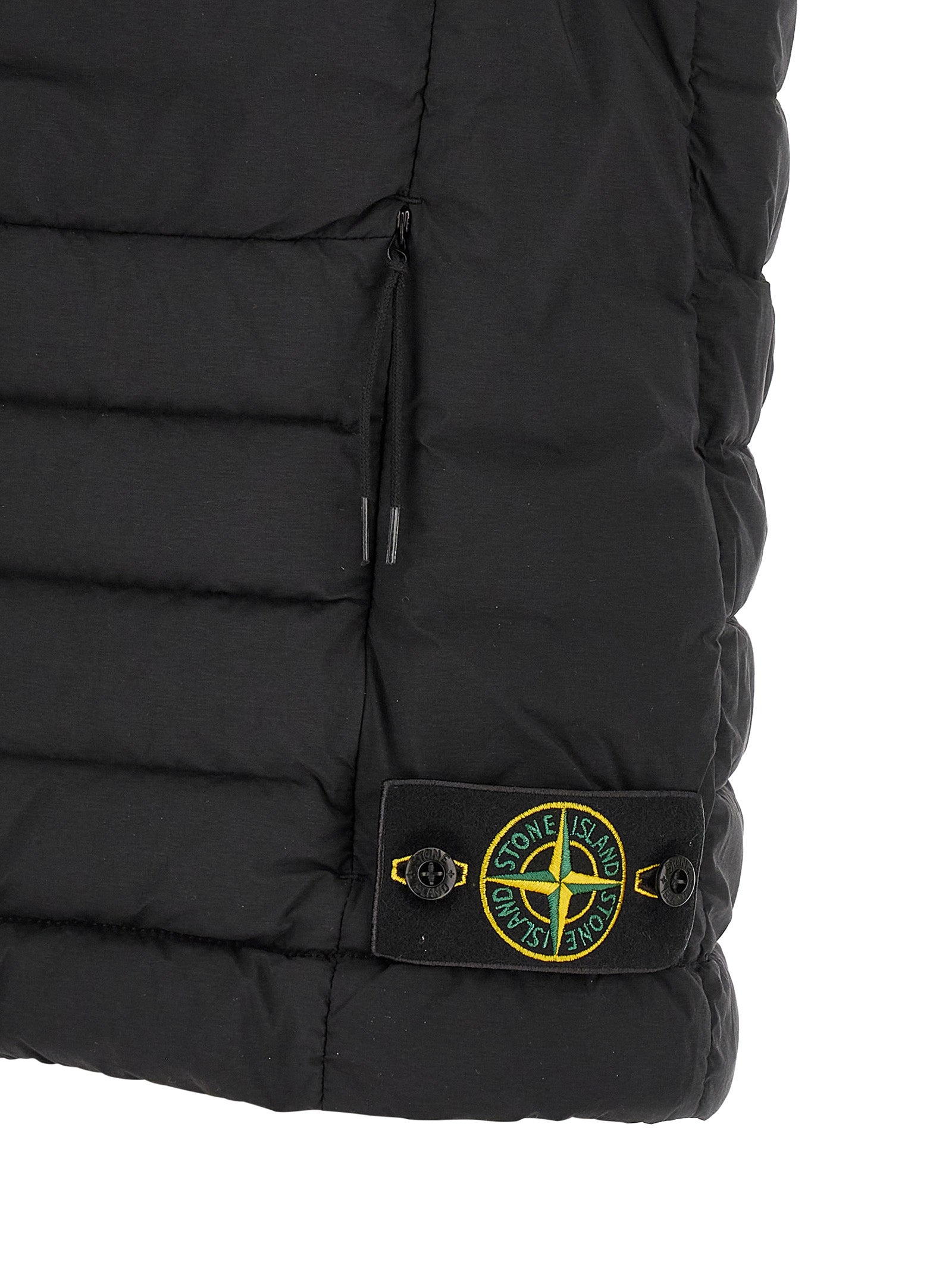 Stone Island Schwarze ärmellose Jacke aus Polyamid