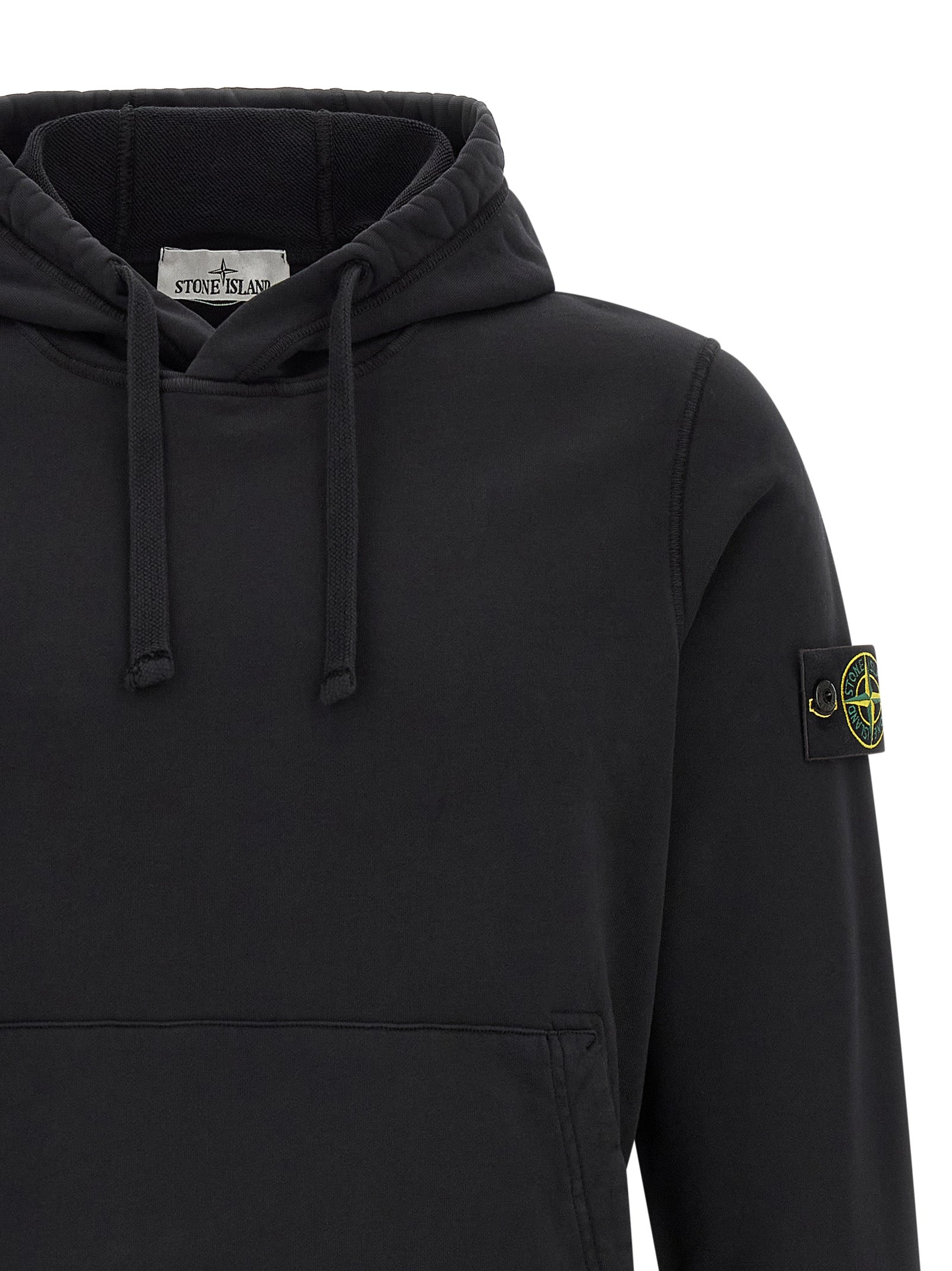 Stone Island Schwarzer Baumwoll-Sweatshirt