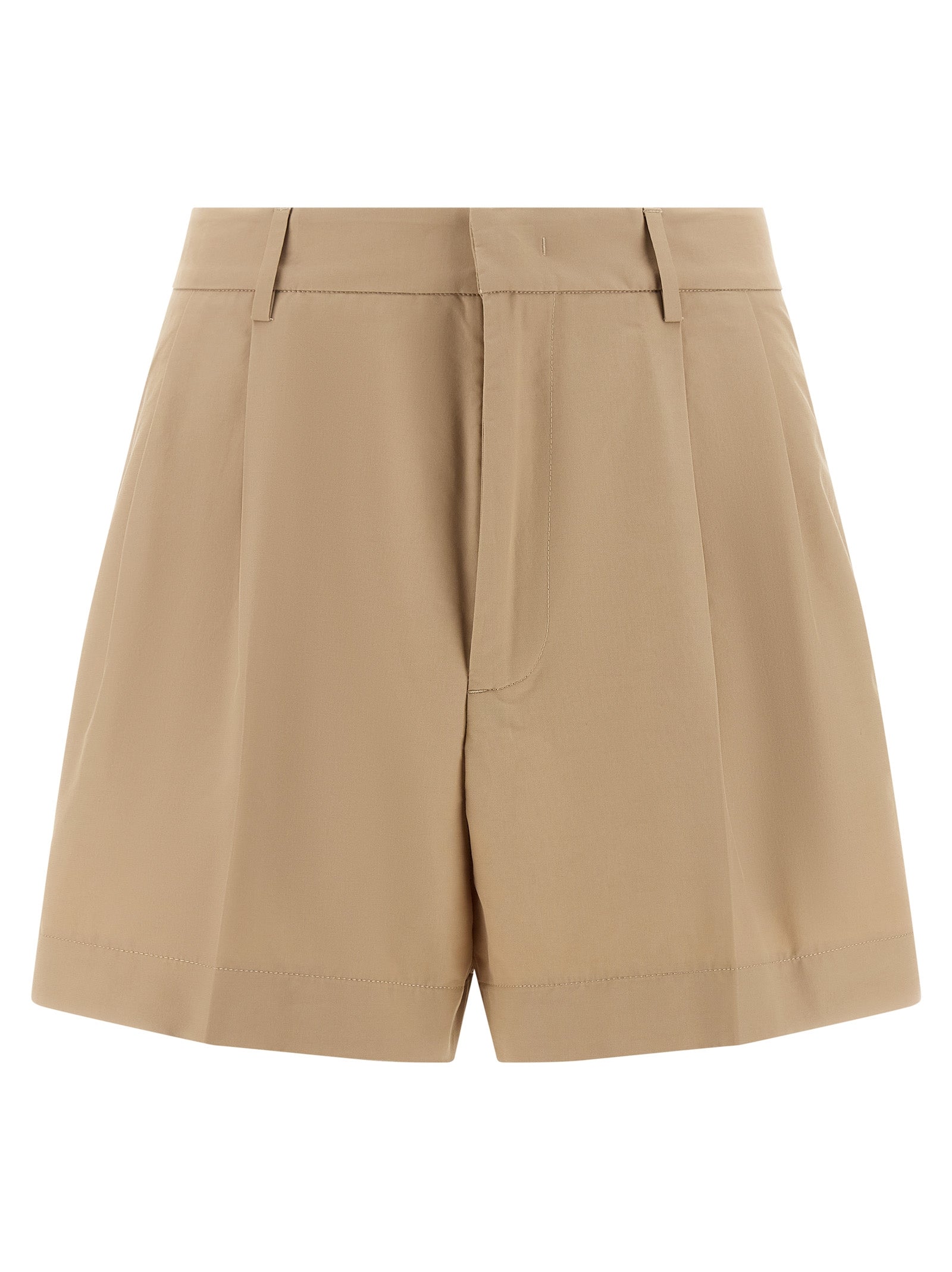 Fabiana Filippi Braune Baumwoll-Bermudashorts