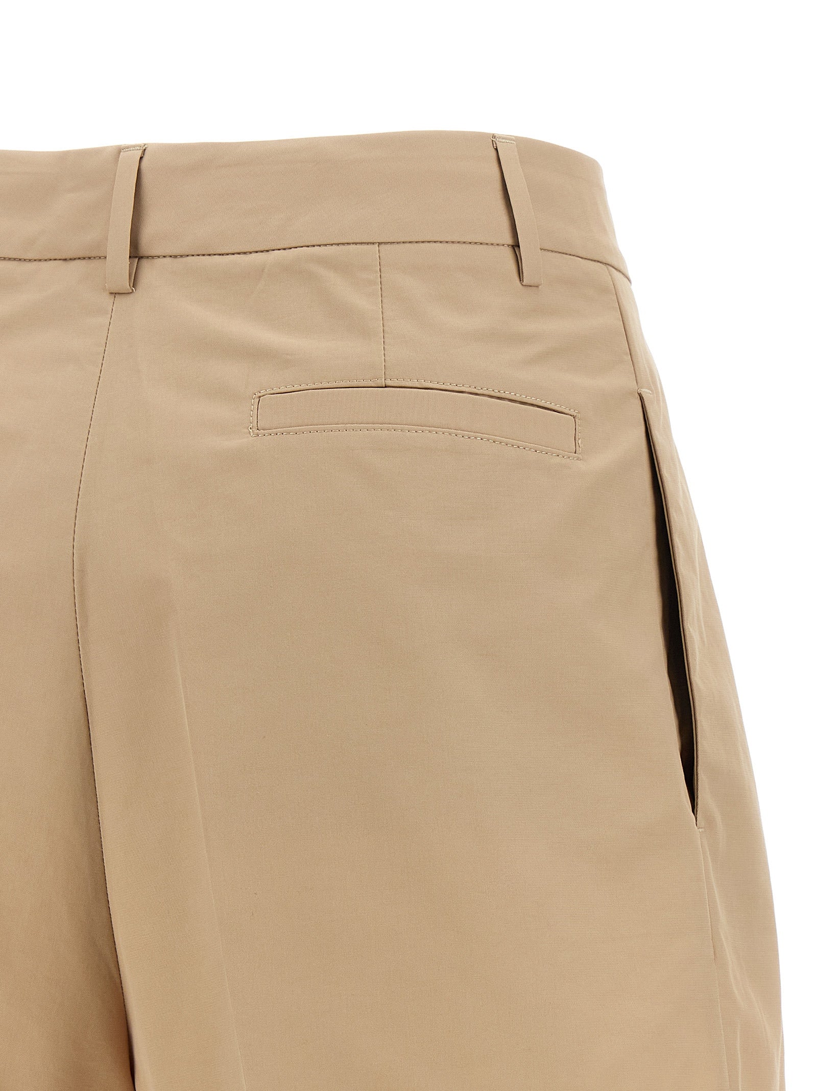 Fabiana Filippi Braune Baumwoll-Bermudashorts