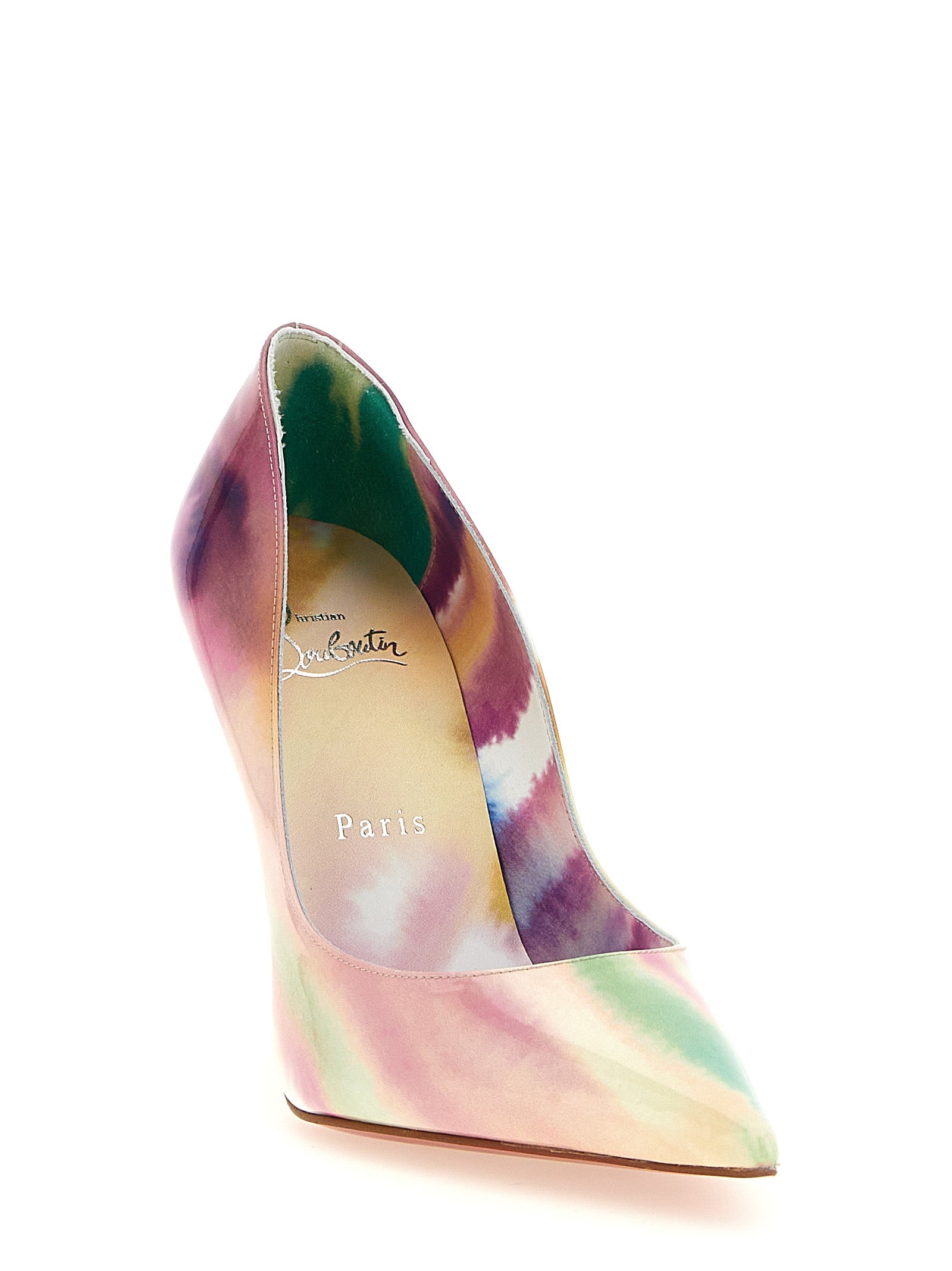 Christian Louboutin Mehrfarbige Pumps aus Kalbsleder mit hohem Absatz