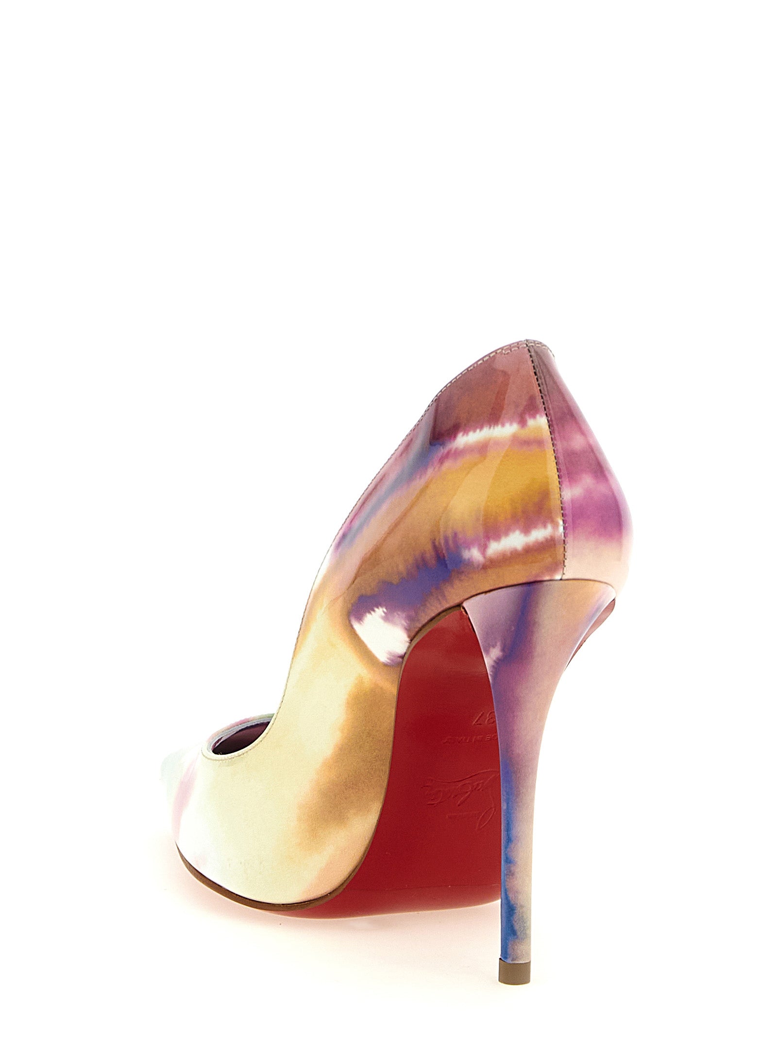 Christian Louboutin Mehrfarbige Pumps aus Kalbsleder mit hohem Absatz