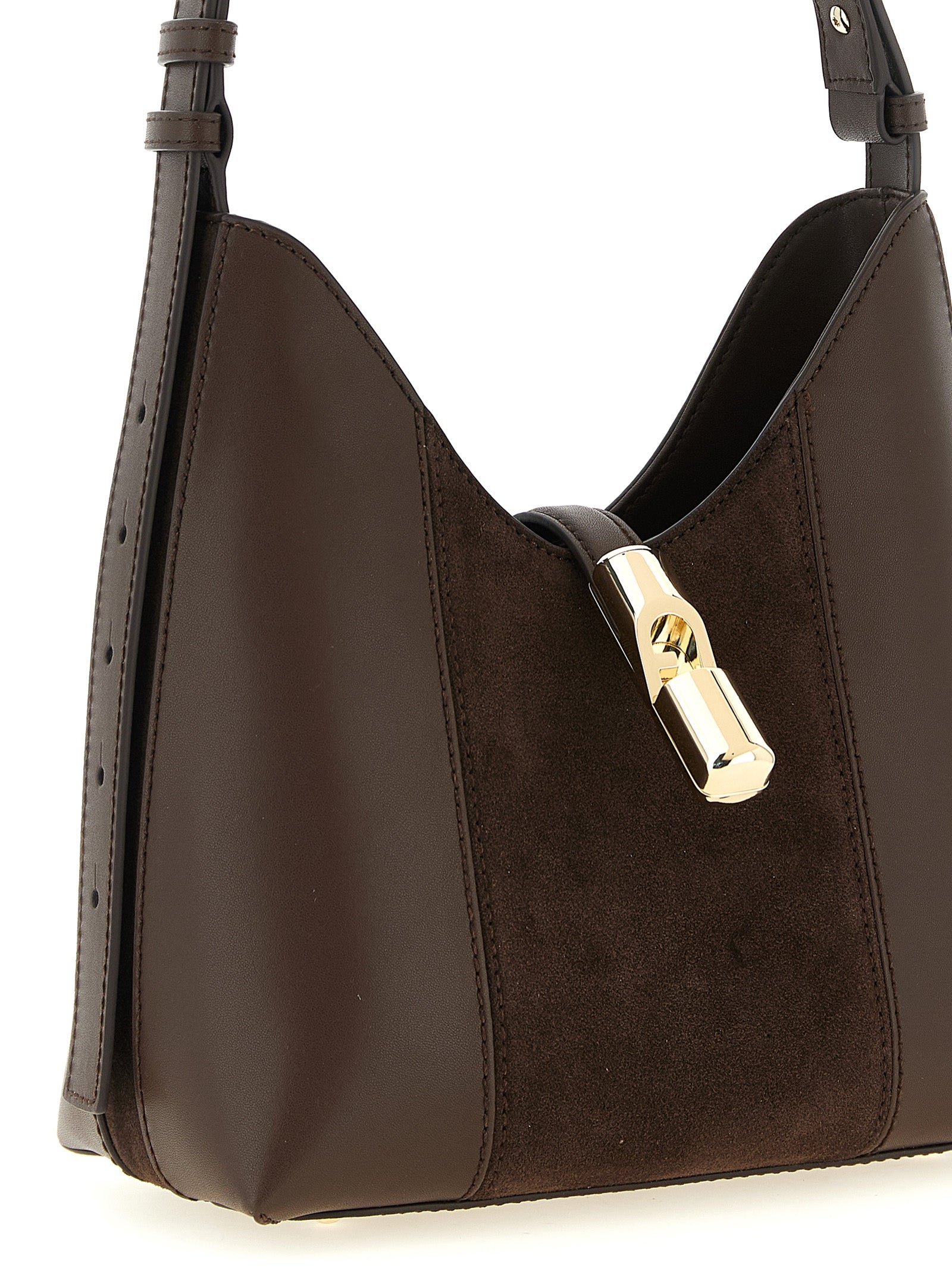 Furla Braunes Kalbsleder Damen Crossbody Tasche