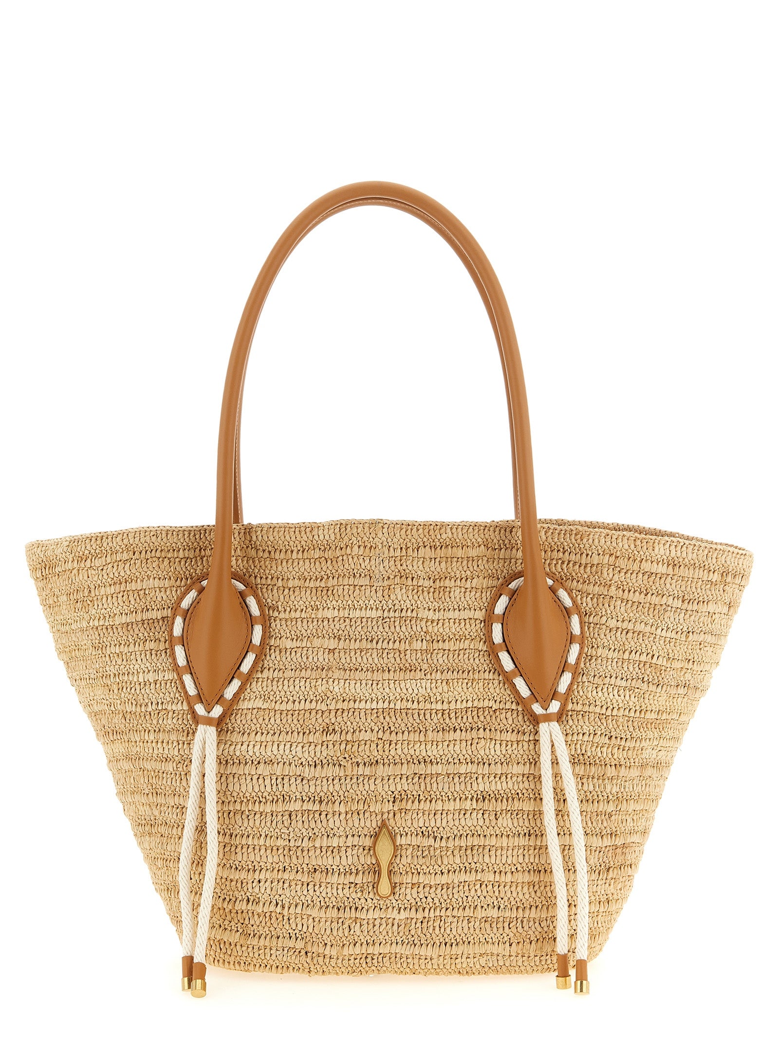 Christian Louboutin Beige Raffia Shopper