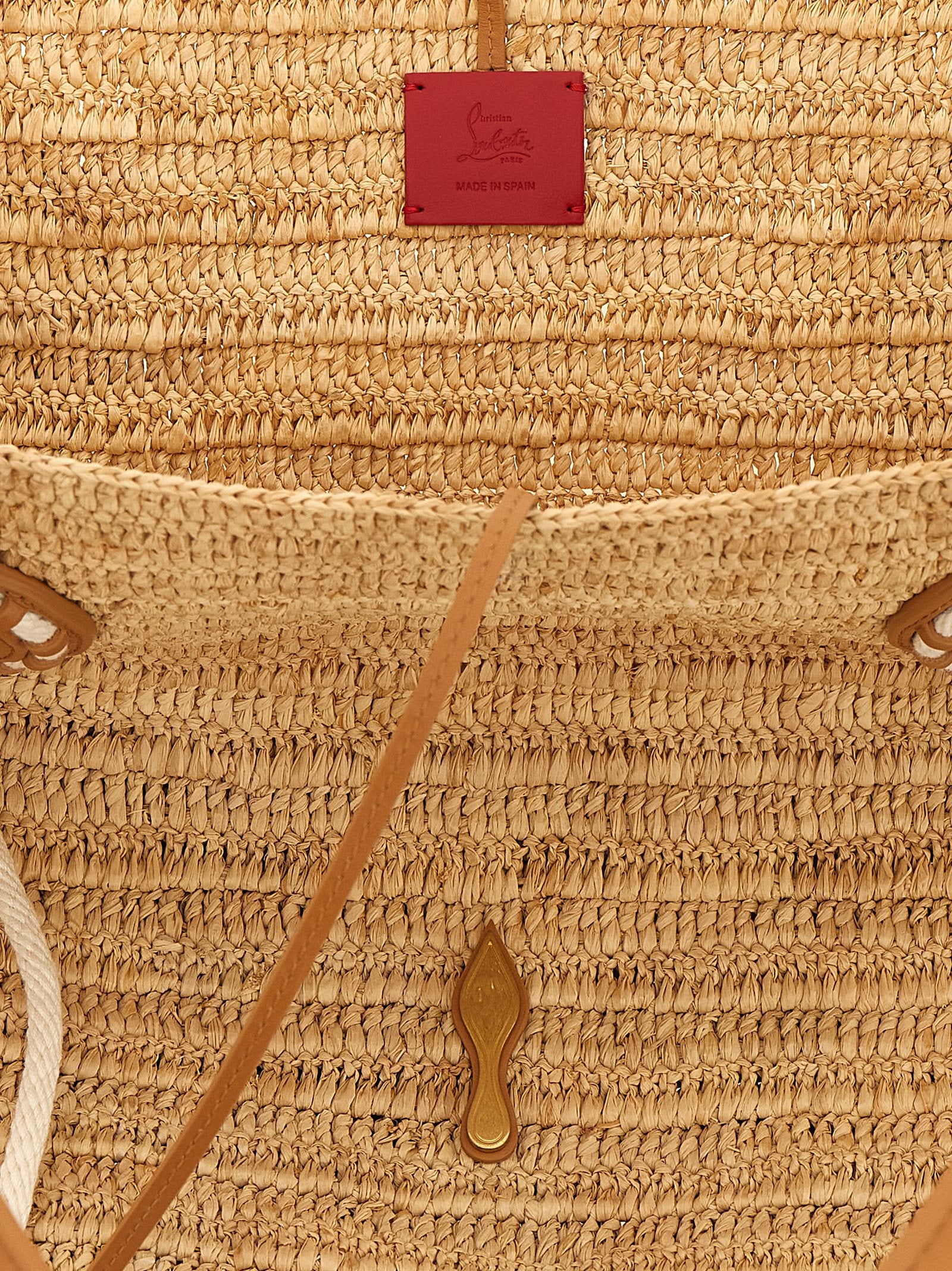 Christian Louboutin Beige Raffia Shopper