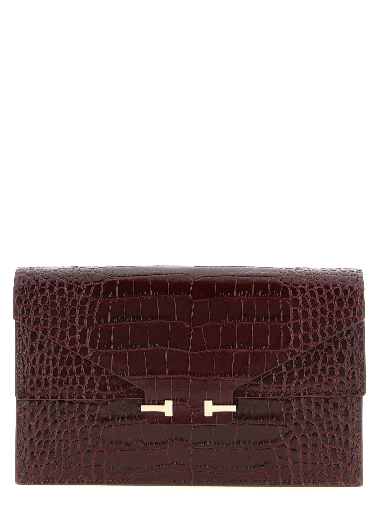 Tom Ford Bordeaux Kalbsleder Clutch