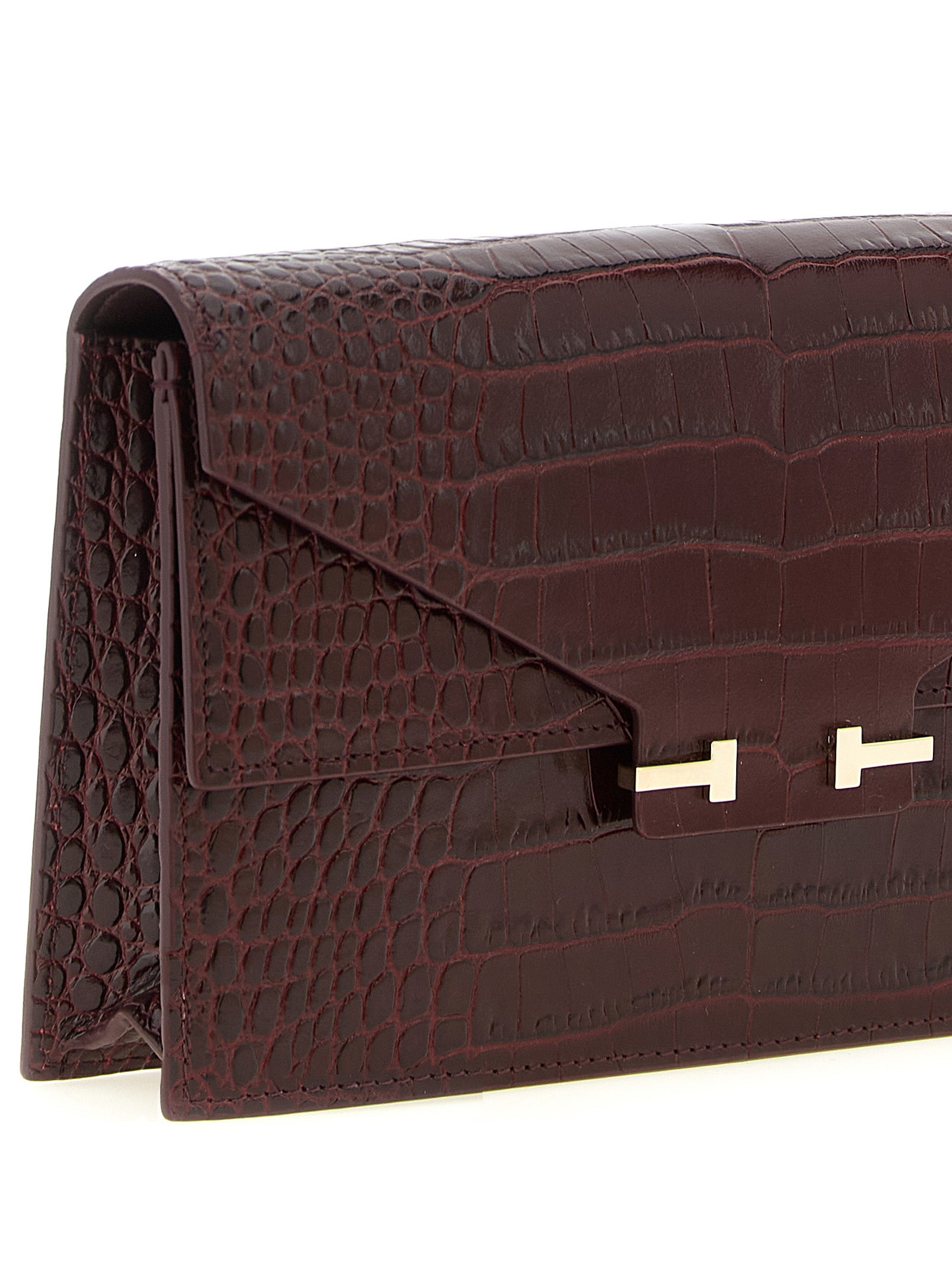 Tom Ford Bordeaux Kalbsleder Clutch