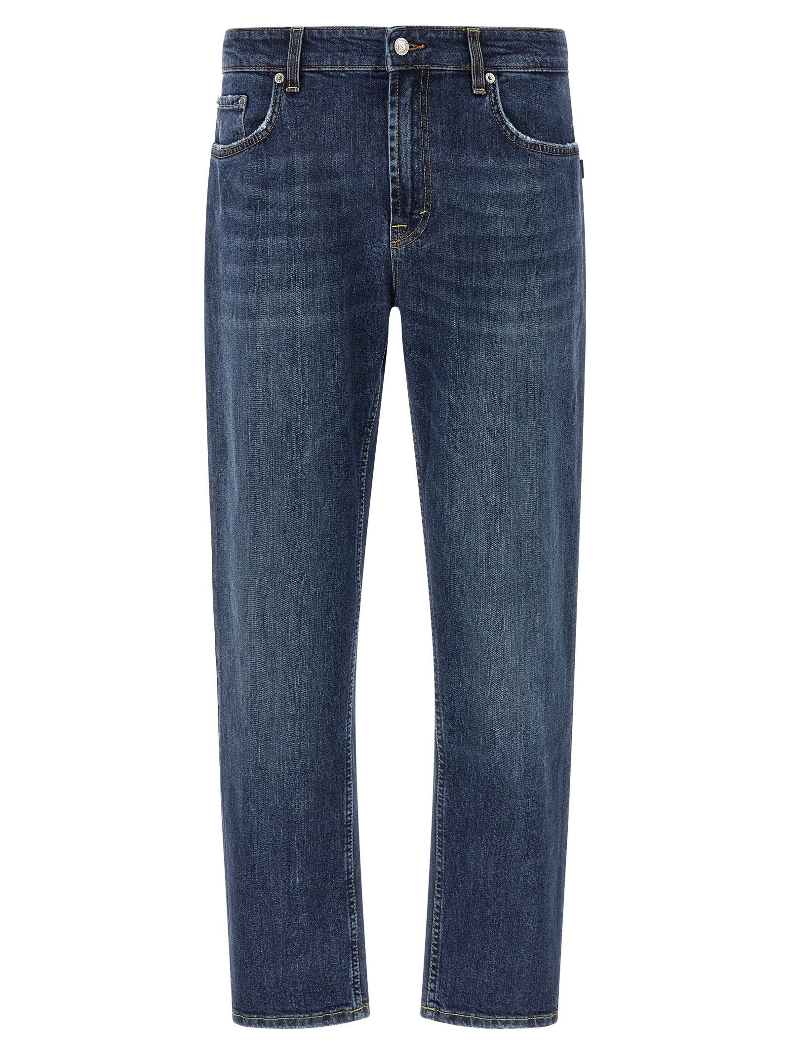 Department 5 Blaue Cropped Jeans aus Baumwolle