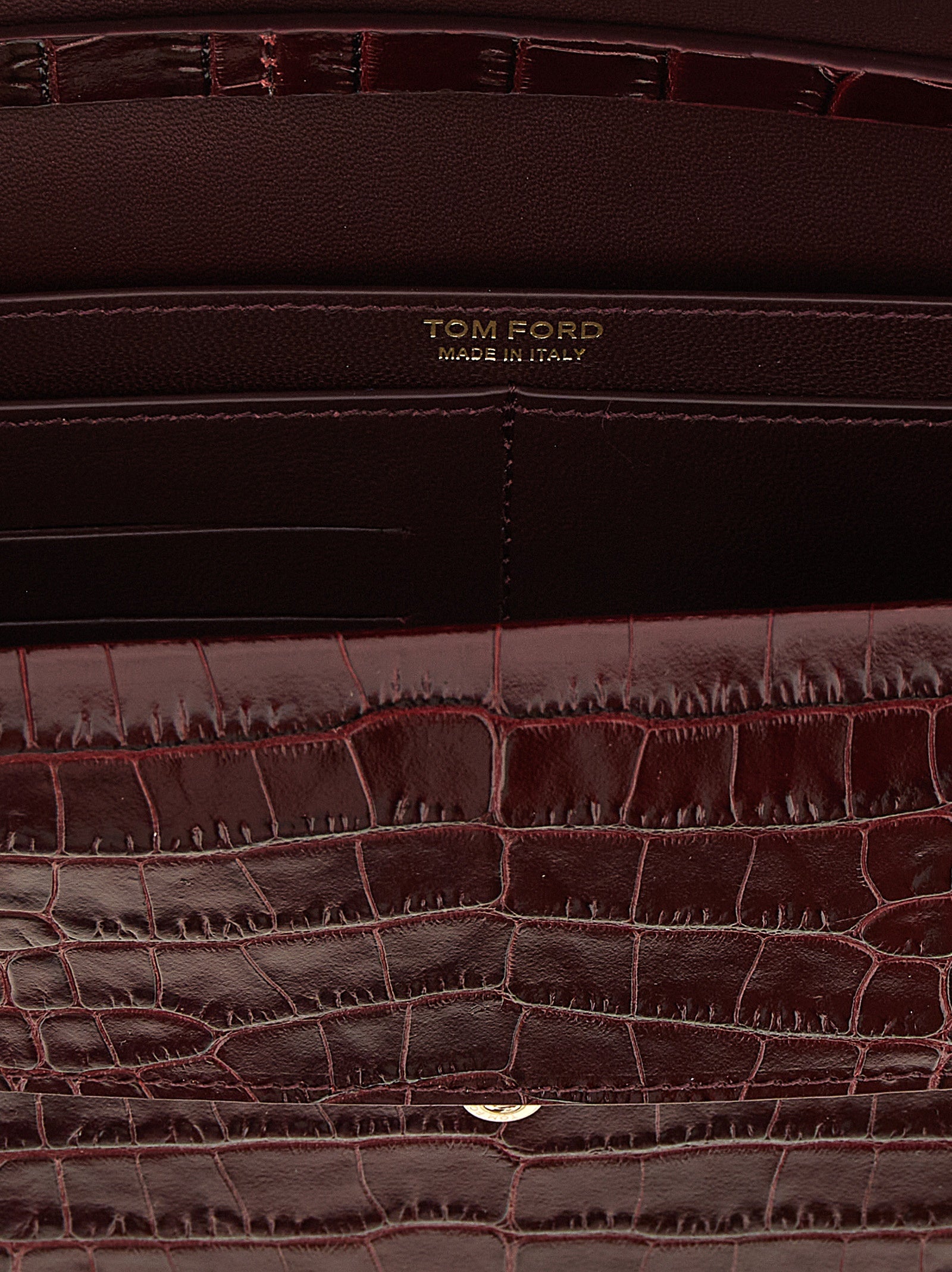 Tom Ford Bordeaux Kalbsleder Clutch