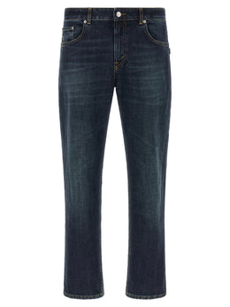 Department 5 Blaue Cropped Jeans aus Baumwolle