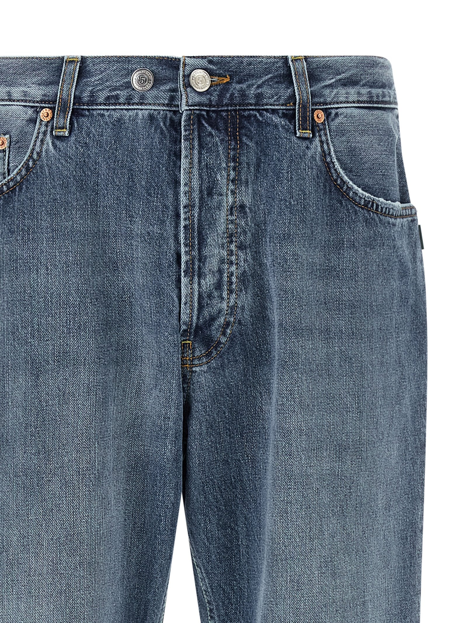 Department 5 Blaue Jeans aus Baumwolle, Tapered Fit