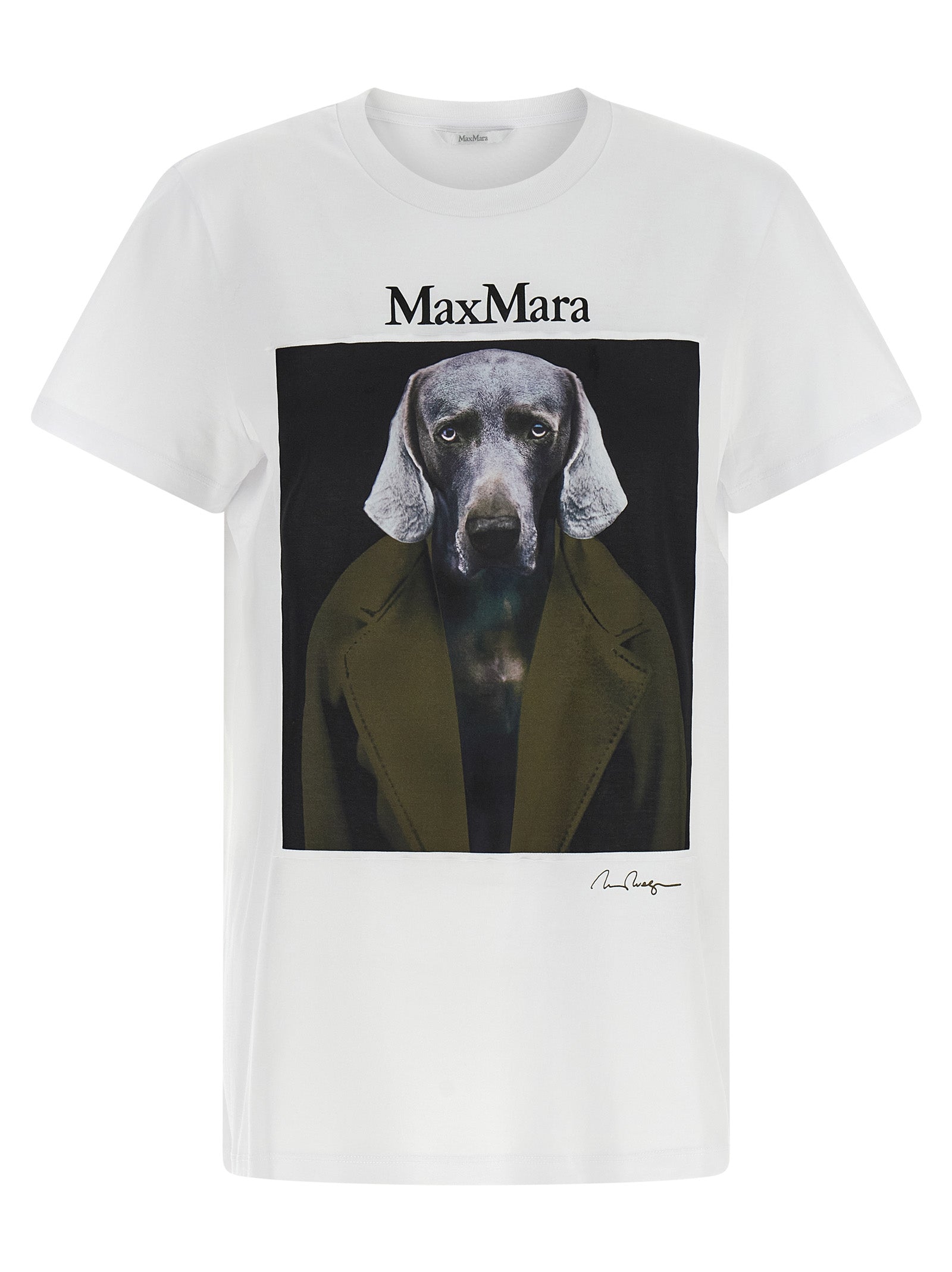 Max Mara Weißes Baumwoll-T-Shirt