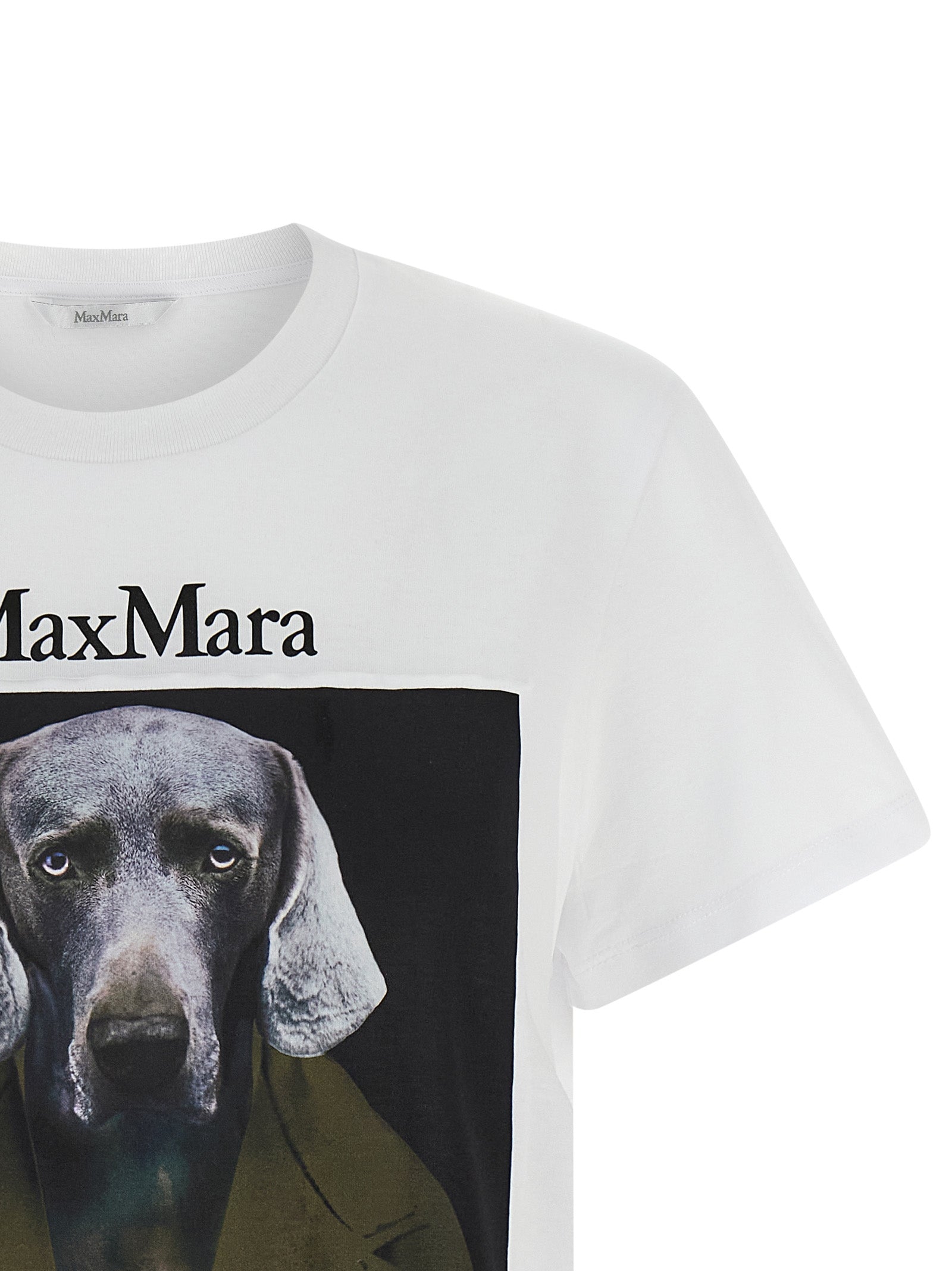 Max Mara Weißes Baumwoll-T-Shirt