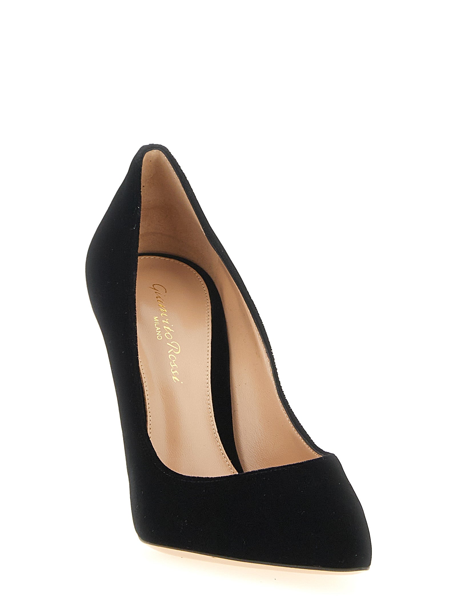 Gianvito Rossi Schwarze Pumps aus Textil mit hohen Absätzen