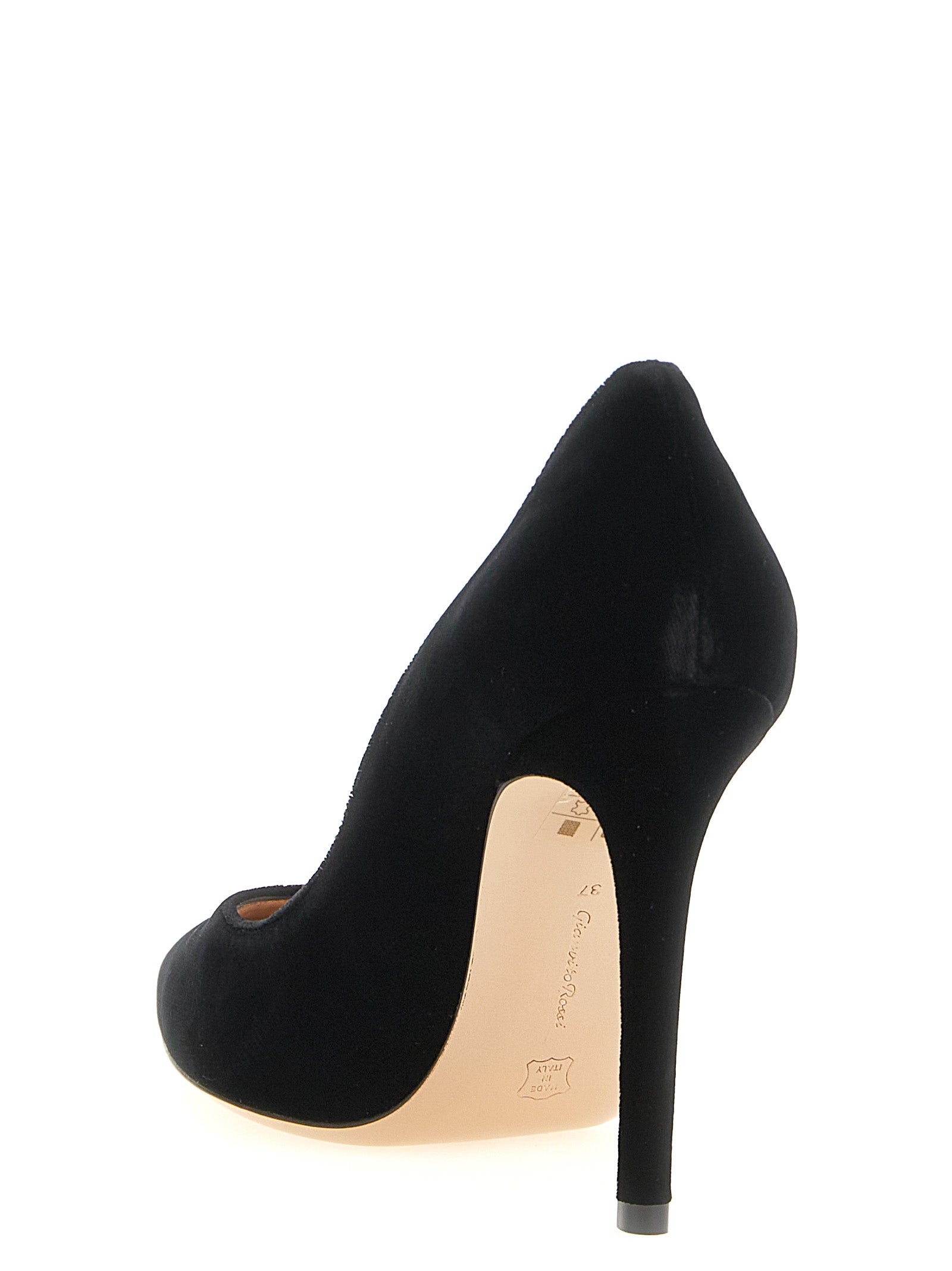 Gianvito Rossi Schwarze Pumps aus Textil mit hohen Absätzen