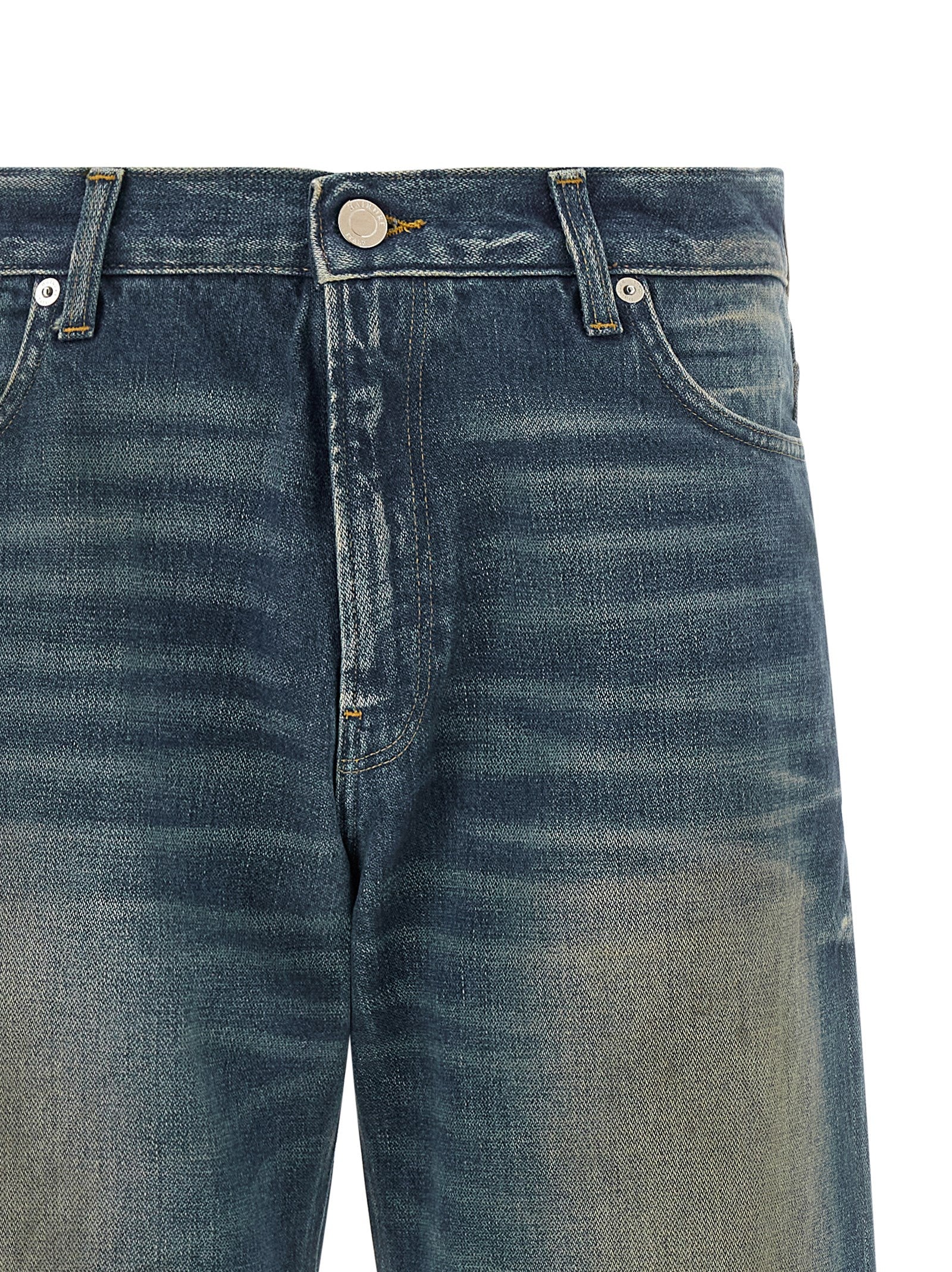 Haikure Blaue Baumwoll-Jeans mit ausgestelltem Bein