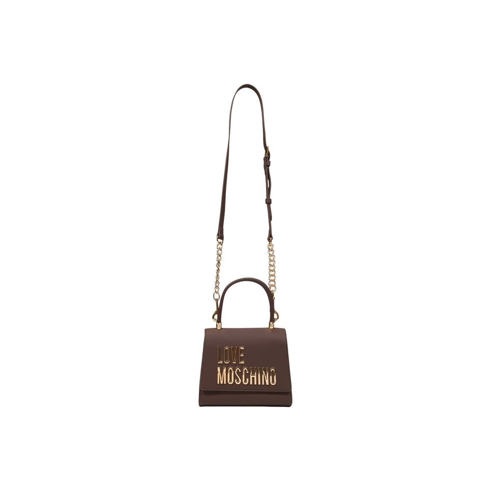 Love Moschino Braune Handtasche aus Polyethylen