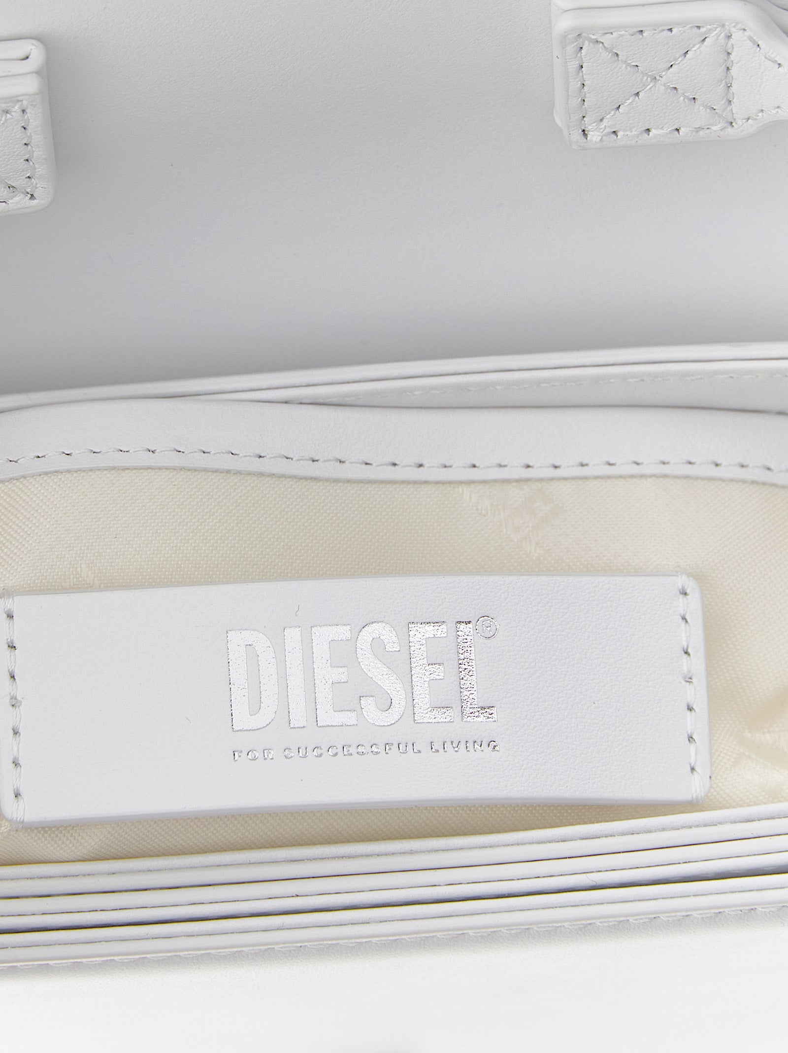 Diesel Weiße Schultertasche aus Rindsleder