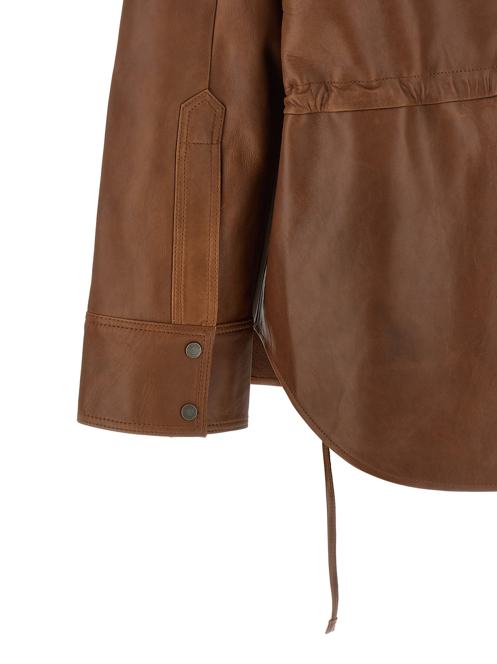 Haikure Braune Lammleder-Bluse
