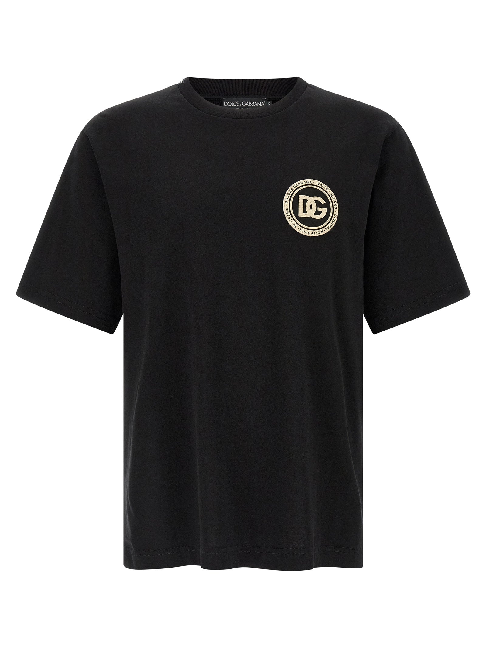 Dolce & Gabbana Schwarzes Baumwoll-T-Shirt