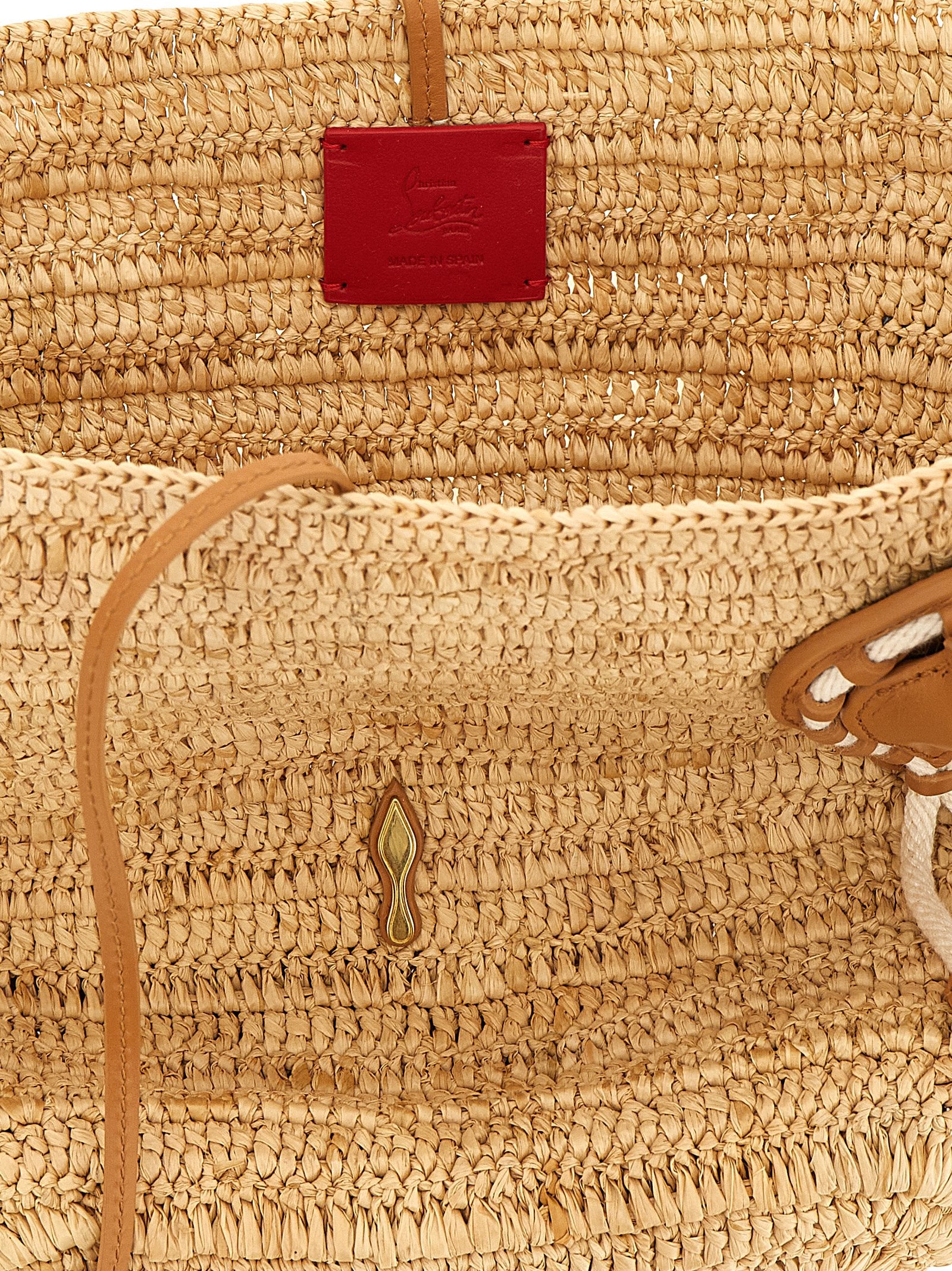 Christian Louboutin Beige Raffia Shopper