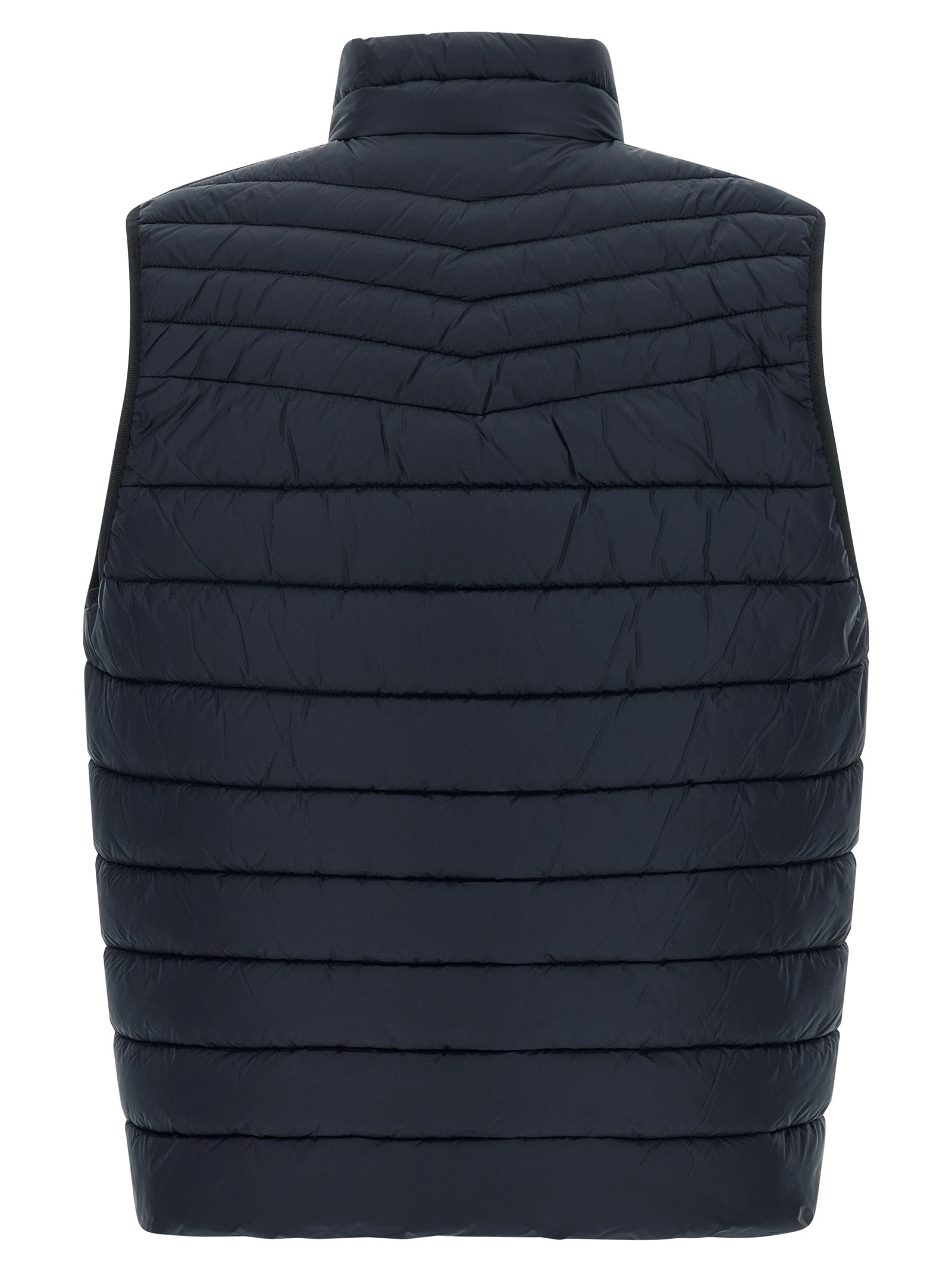 Hugo Boss Dunkelblaue ärmellose Jacke aus recyceltem Polyamid