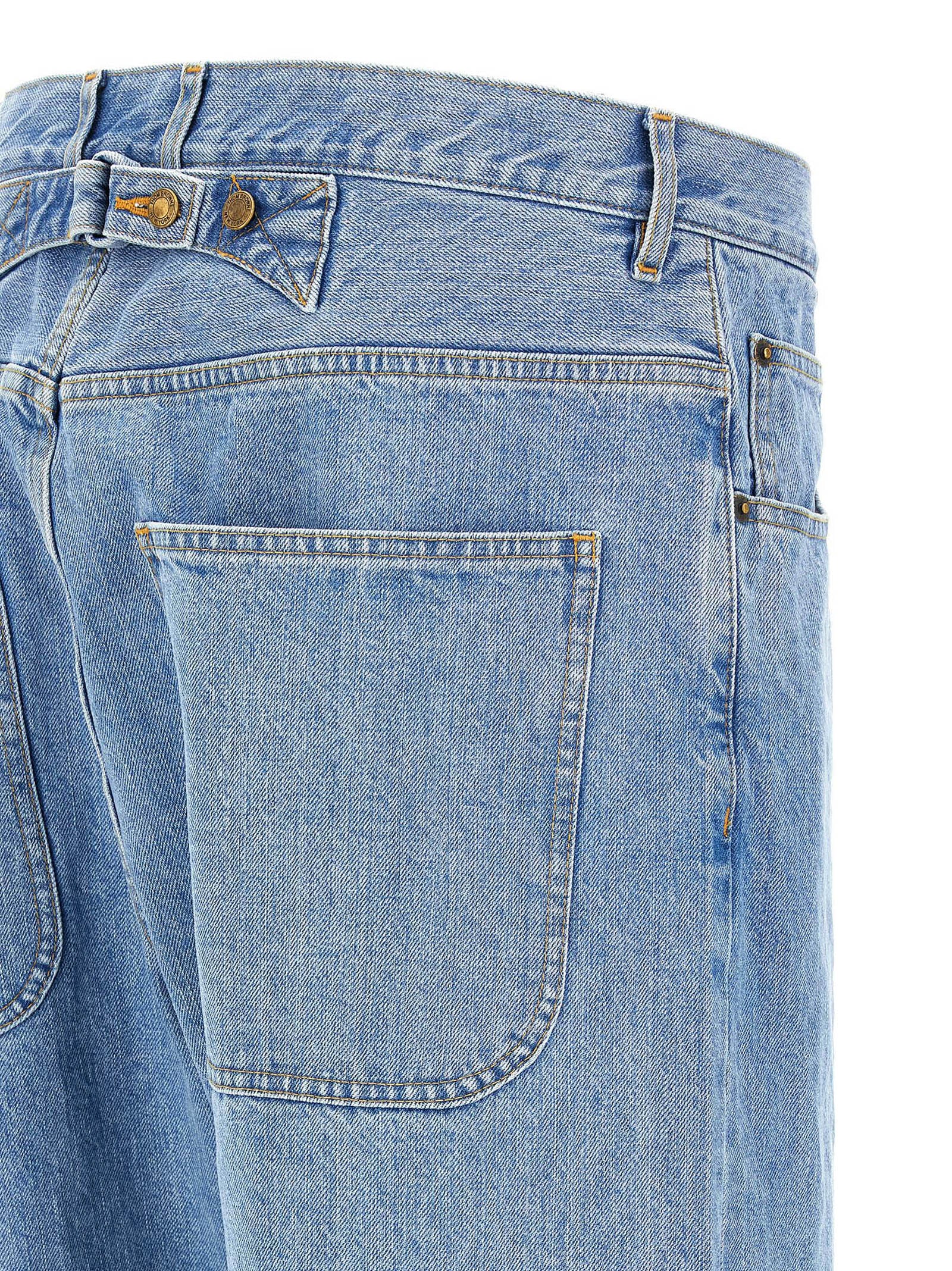 Thom Browne Blaue Jeans aus Baumwolle im geraden Schnitt