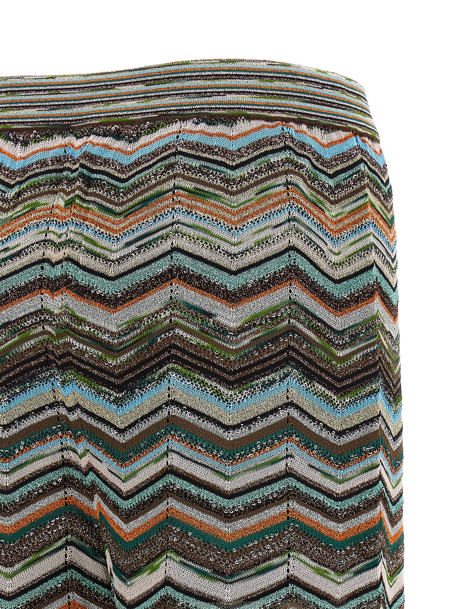 Missoni Mehrfarbige Hose aus Viskose mit ausgestelltem Bein