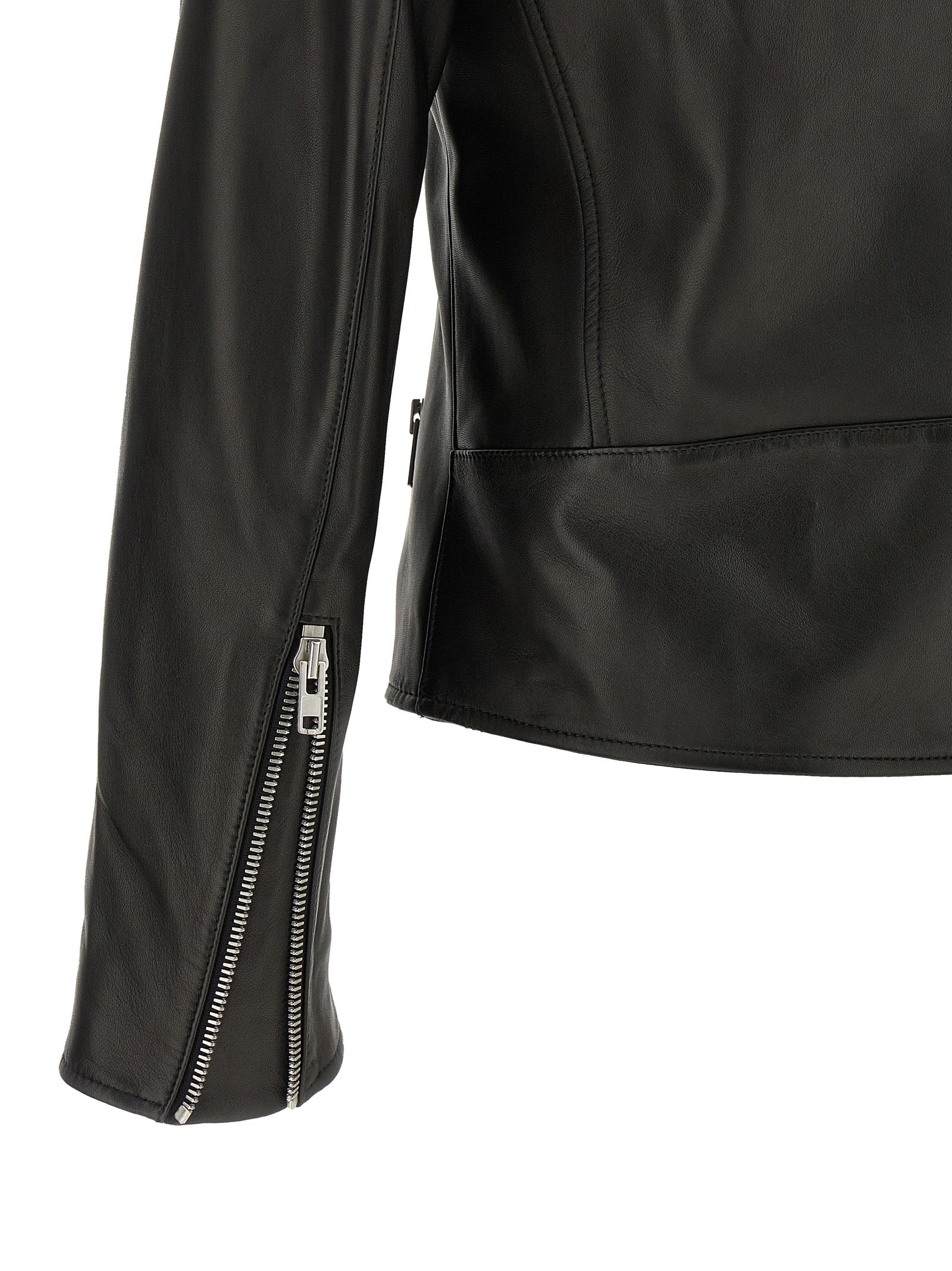 Maison Margiela Schwarze Lammlederjacke